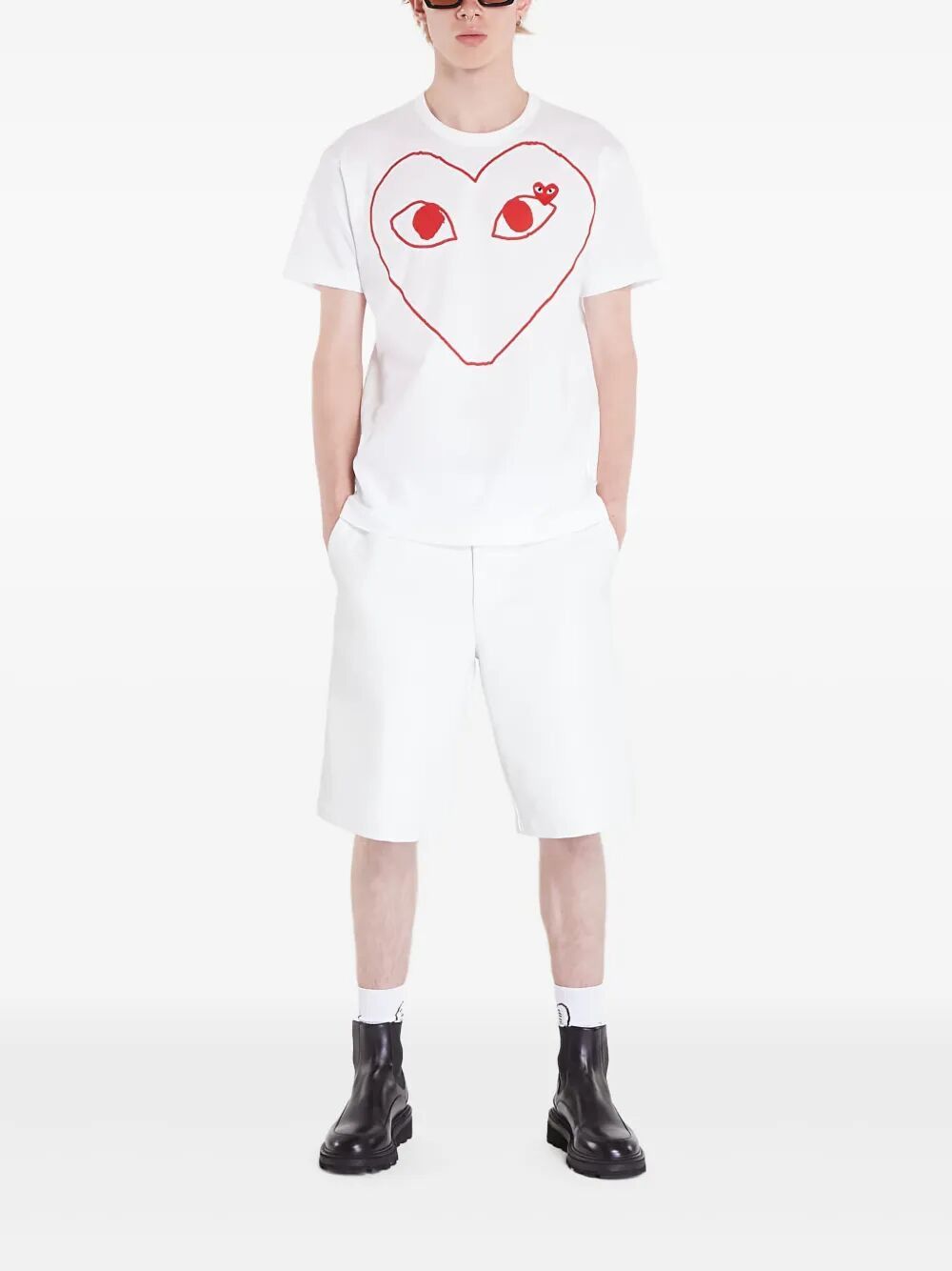 Comme des Garcons PLAY "RED EMBLEM RED HEART" T-SHIRT Size M / US 6-8 / IT 42-44 - 3 Thumbnail