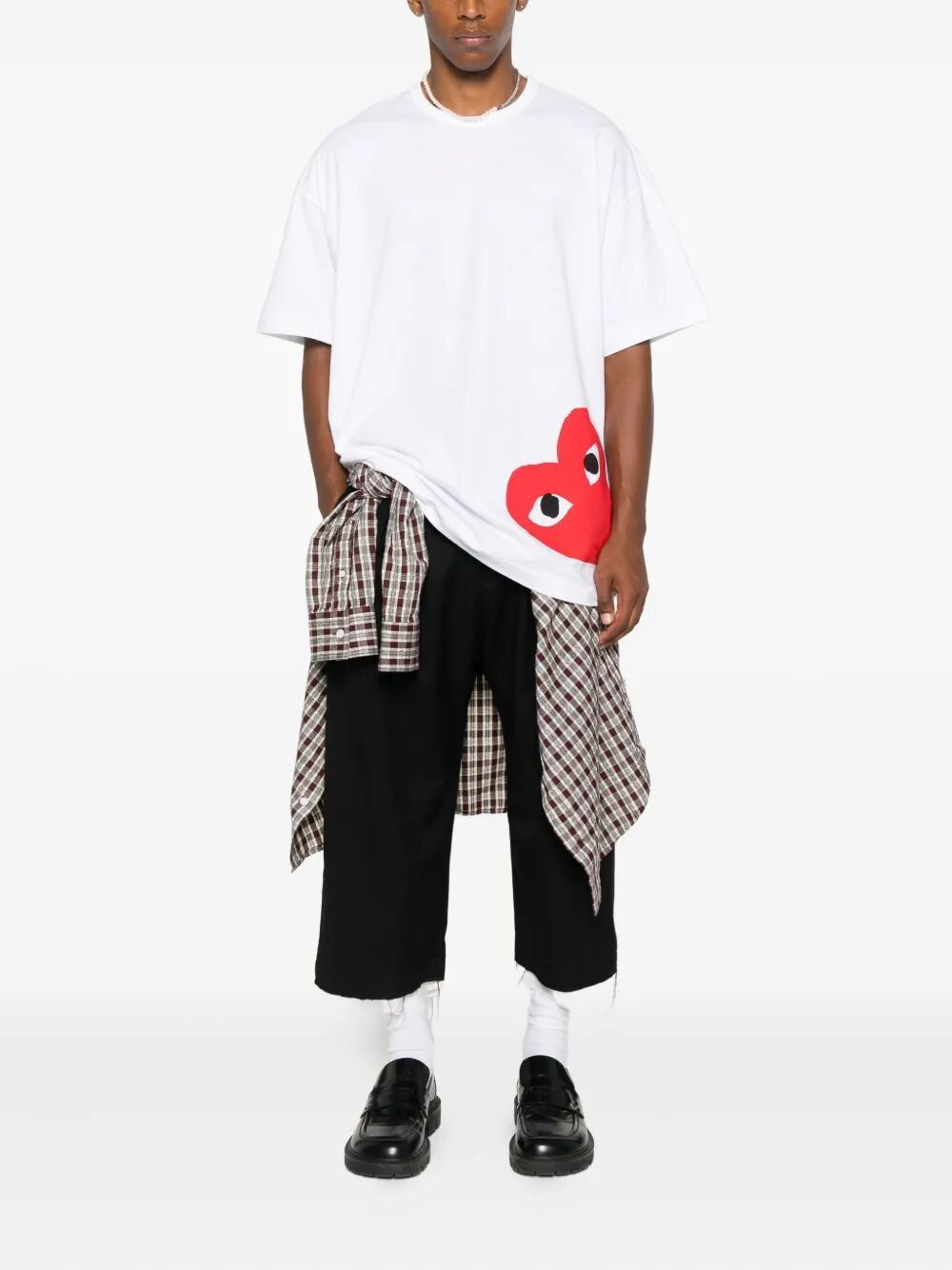 Comme des Garcons PLAY "PLAY LOGO" OVERSIZED LOGO T-SHIRT Size M / US 6-8 / IT 42-44 - 5 Thumbnail