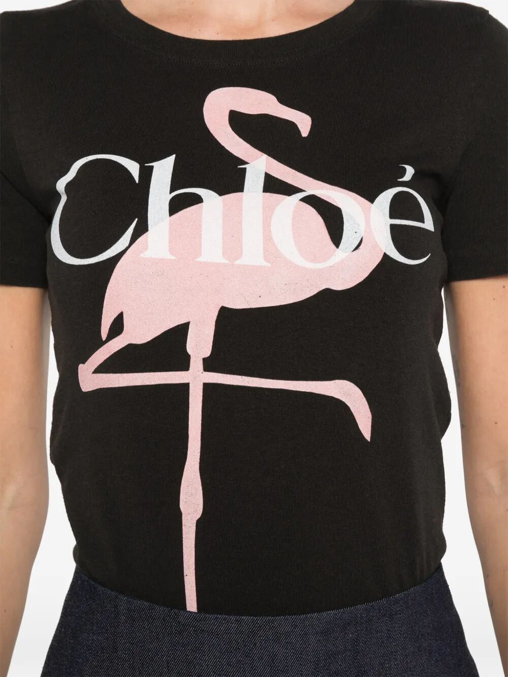 Chloe CLASSIC "FLAMINGO PRINT" T-SHIRT Size S / US 4 / IT 40 - 4 Thumbnail