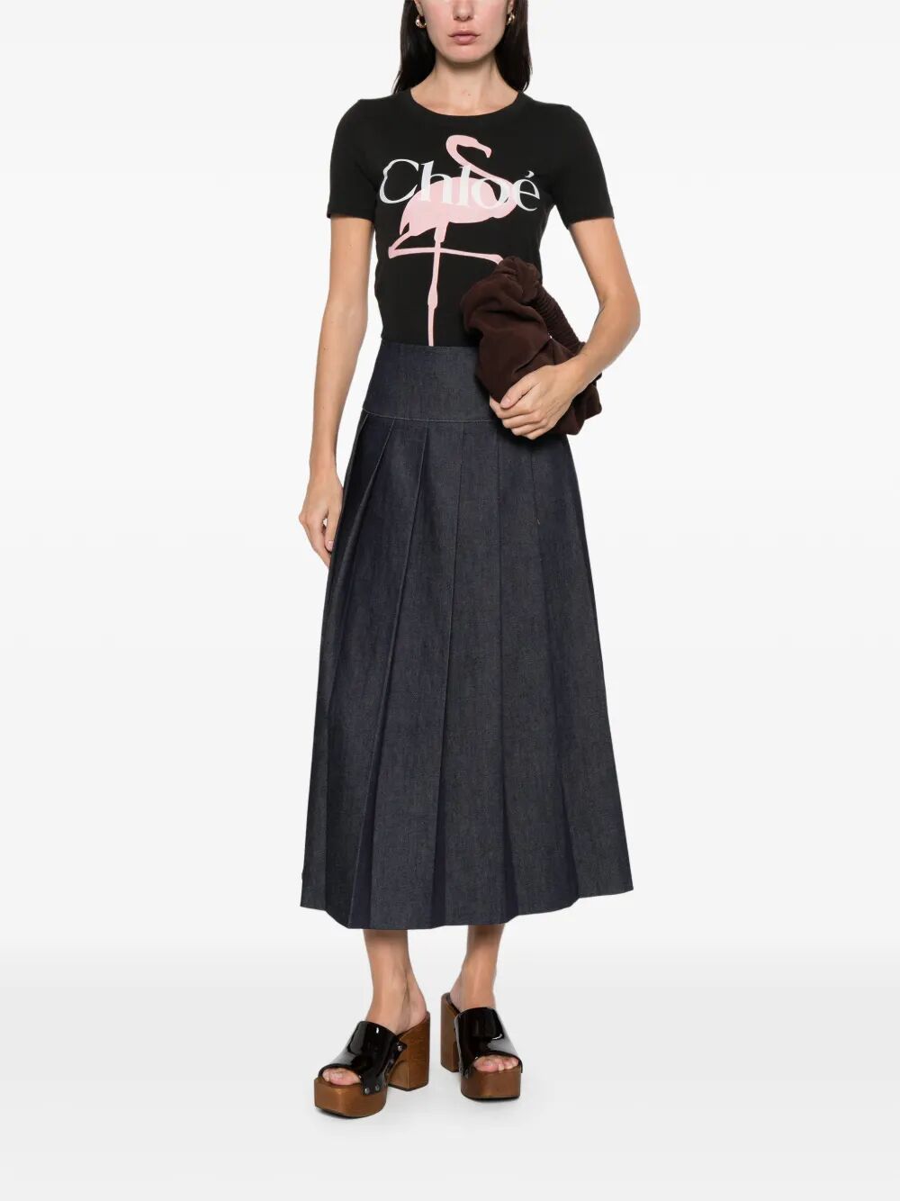 Chloe CLASSIC "FLAMINGO PRINT" T-SHIRT Size XS / US 0-2 / IT 36-38 - 3 Thumbnail