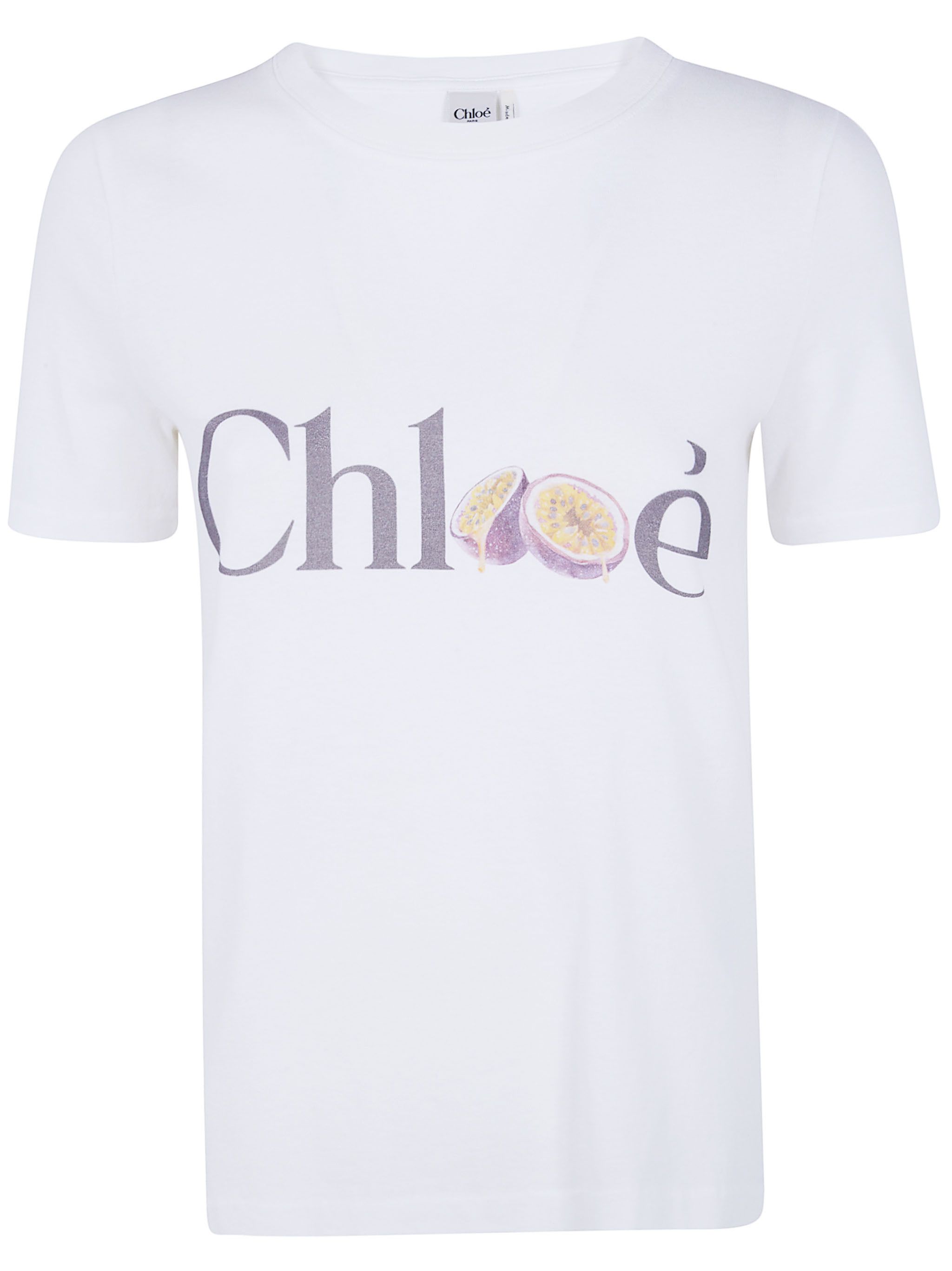 Chloe CLASSIC "CHLOE" PRINTED T-SHIRT Size L / US 10 / IT 46 - 5 Thumbnail
