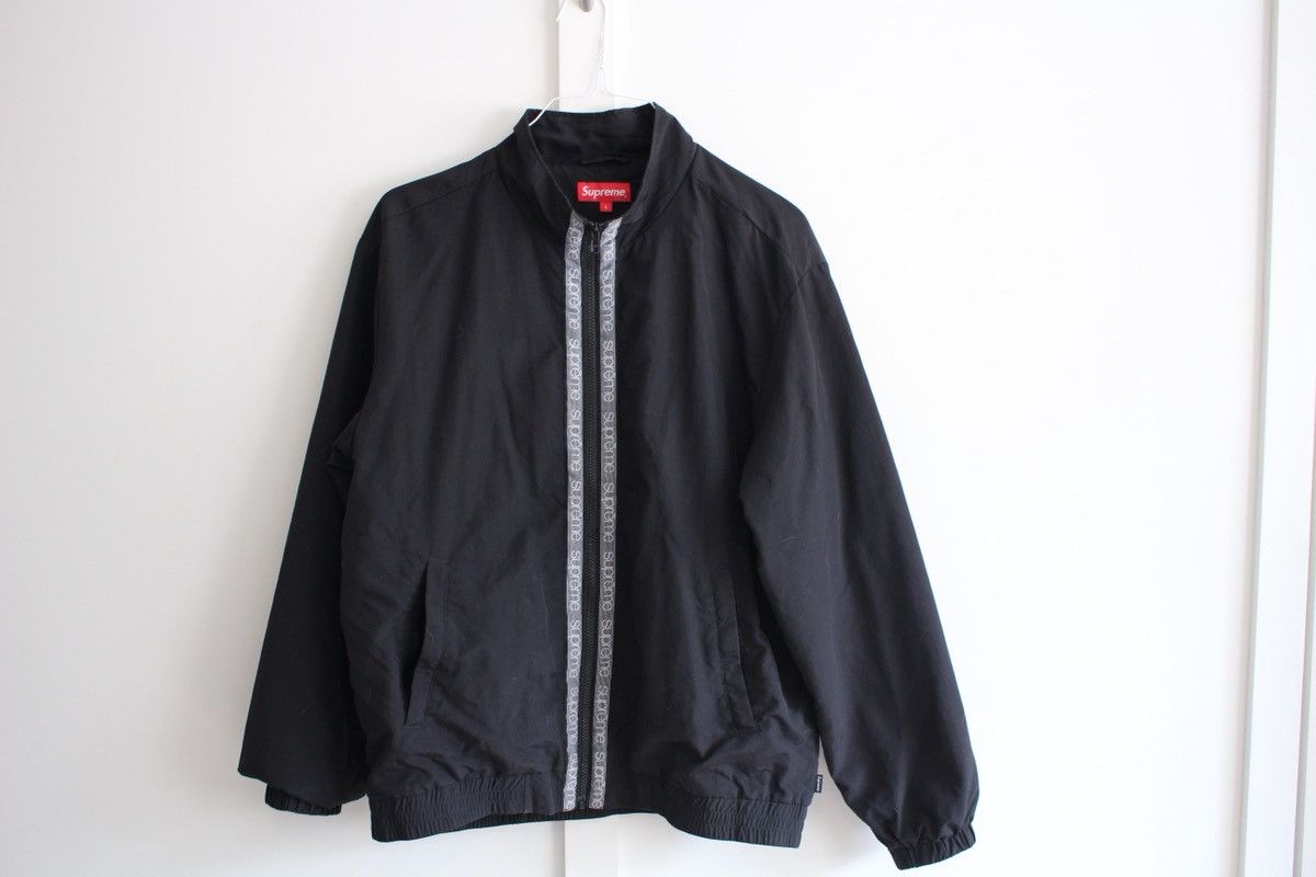 Supreme classic logo taping track sale jacket black