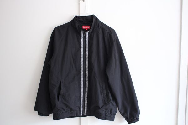 Supreme Supreme Classic Logo Taping Track Jacket Black SS18 | Grailed