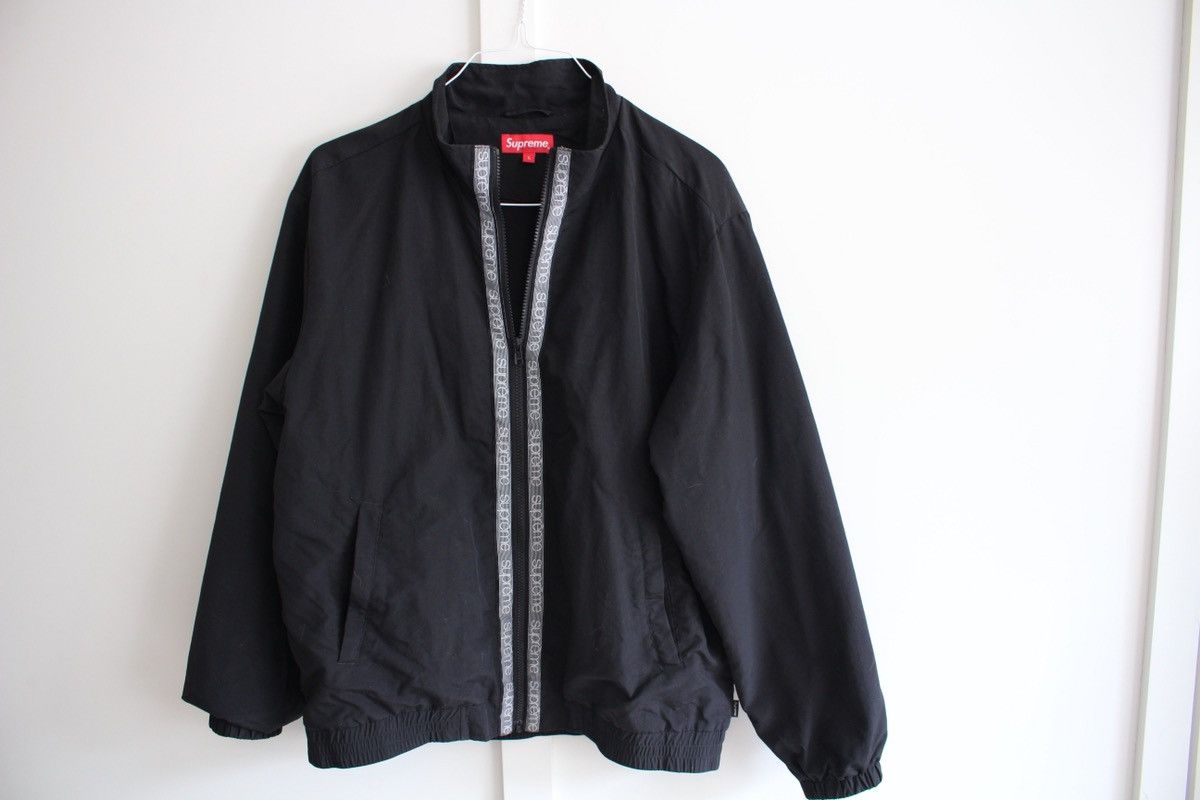 Supreme Supreme Classic Logo Taping Track Jacket Black SS18 | Grailed