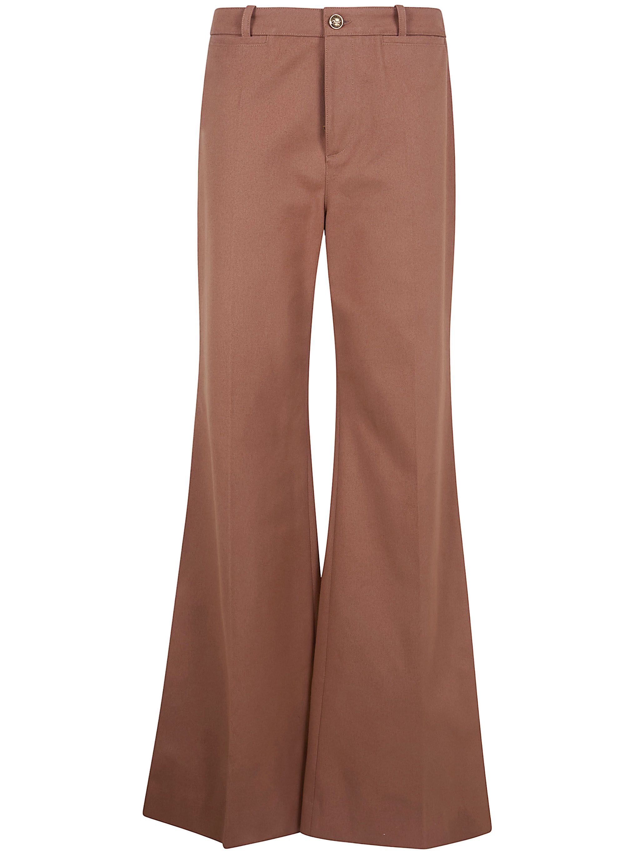 Chloe HIGH WAISTED FLARED LEG TROUSERS Size 28" / US 6 / IT 42 - 4 Thumbnail