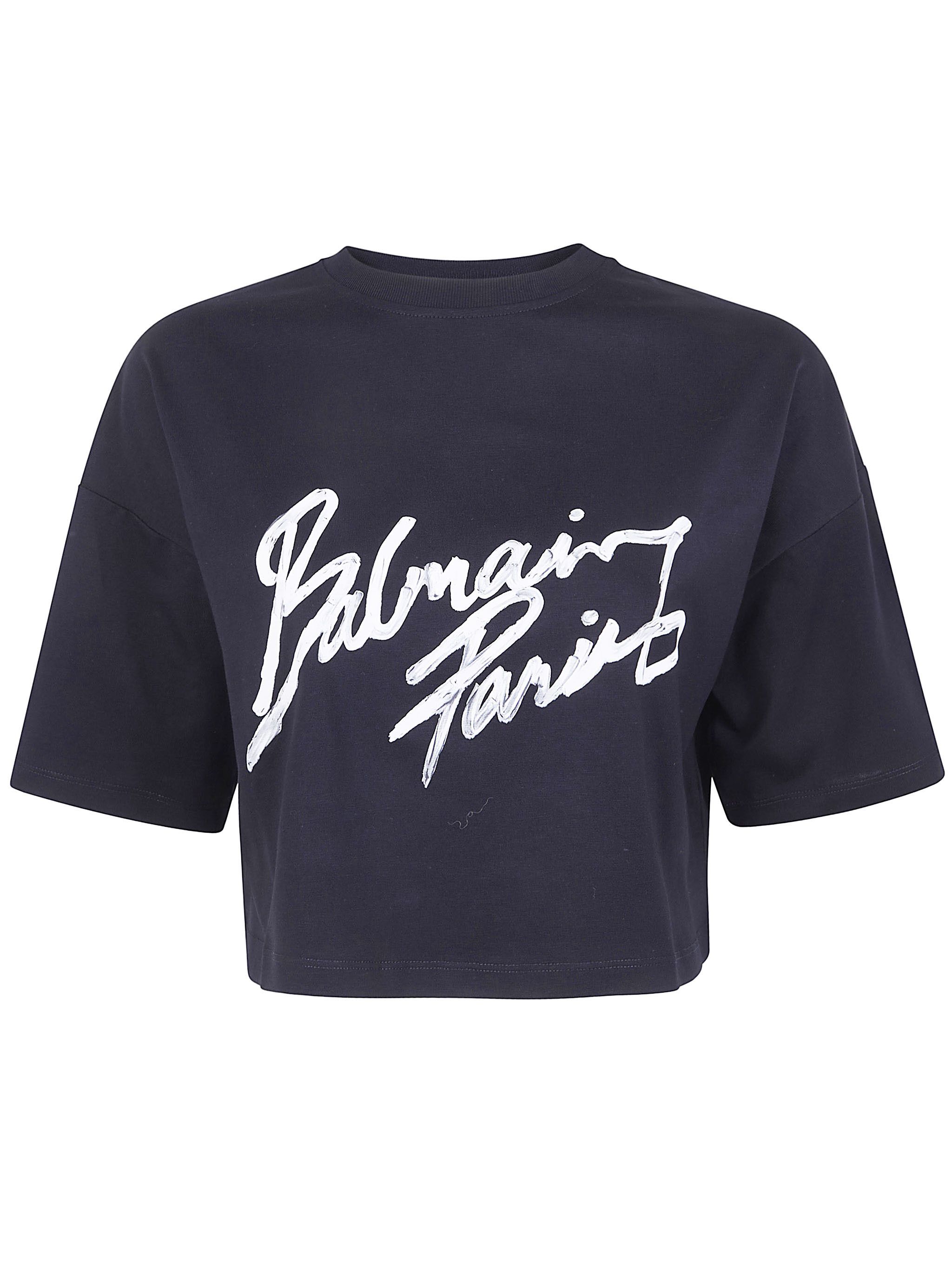 Balmain "BALMAIN PARIS BULKY" CROPPED T-SHIRT Size S / US 4 / IT 40 - 6 Thumbnail