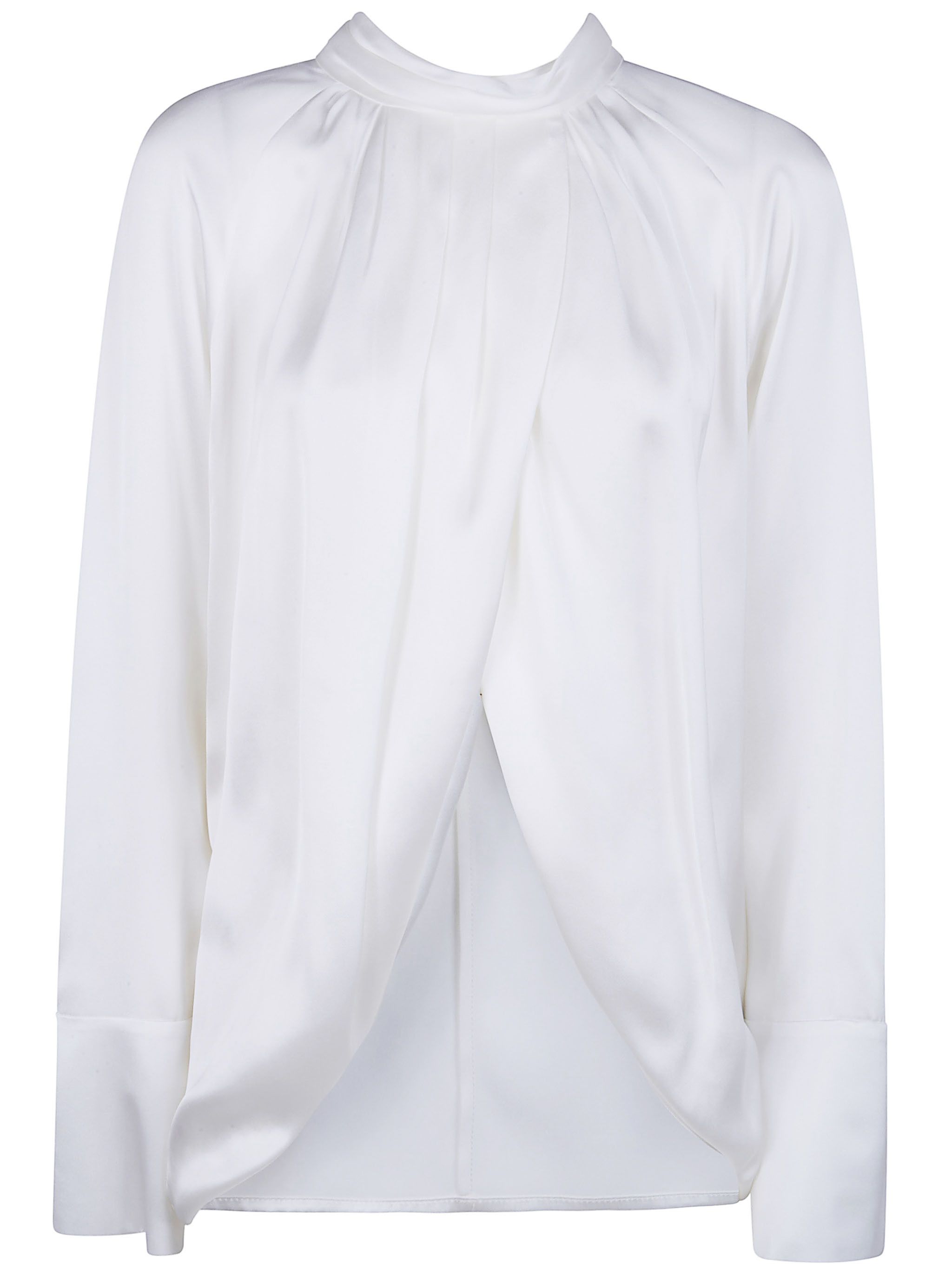 Balmain DRAPPED SILK BLOUSE SHIRT Size M / US 6-8 / IT 42-44 - 6 Thumbnail