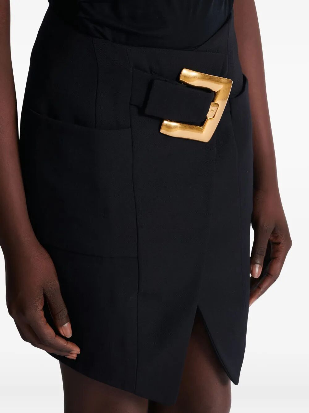 Balmain BELTED "GRAIN DE POUDRE" KNEE LENGHT SKIRT Size 30" / US 8 / IT 44 - 3 Thumbnail