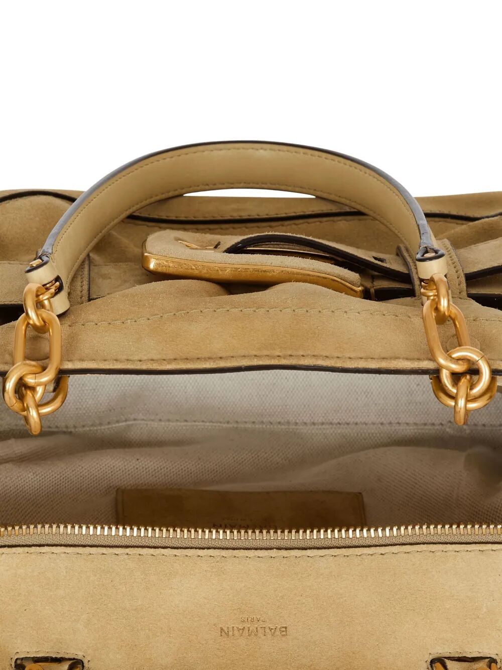 Balmain "ANTHEM" SUEDE LEATHER SHOULDER BAG Size ONE SIZE - 4 Thumbnail