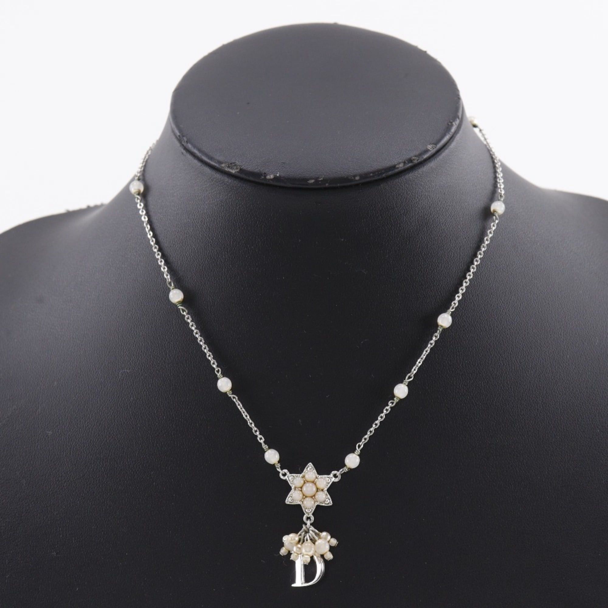 Dior Christian Dior Star Motif Necklace, Metal, Silver, Star, Approx. 7.3g, Motif, Women's Size ONE SIZE - 2 Thumbnail