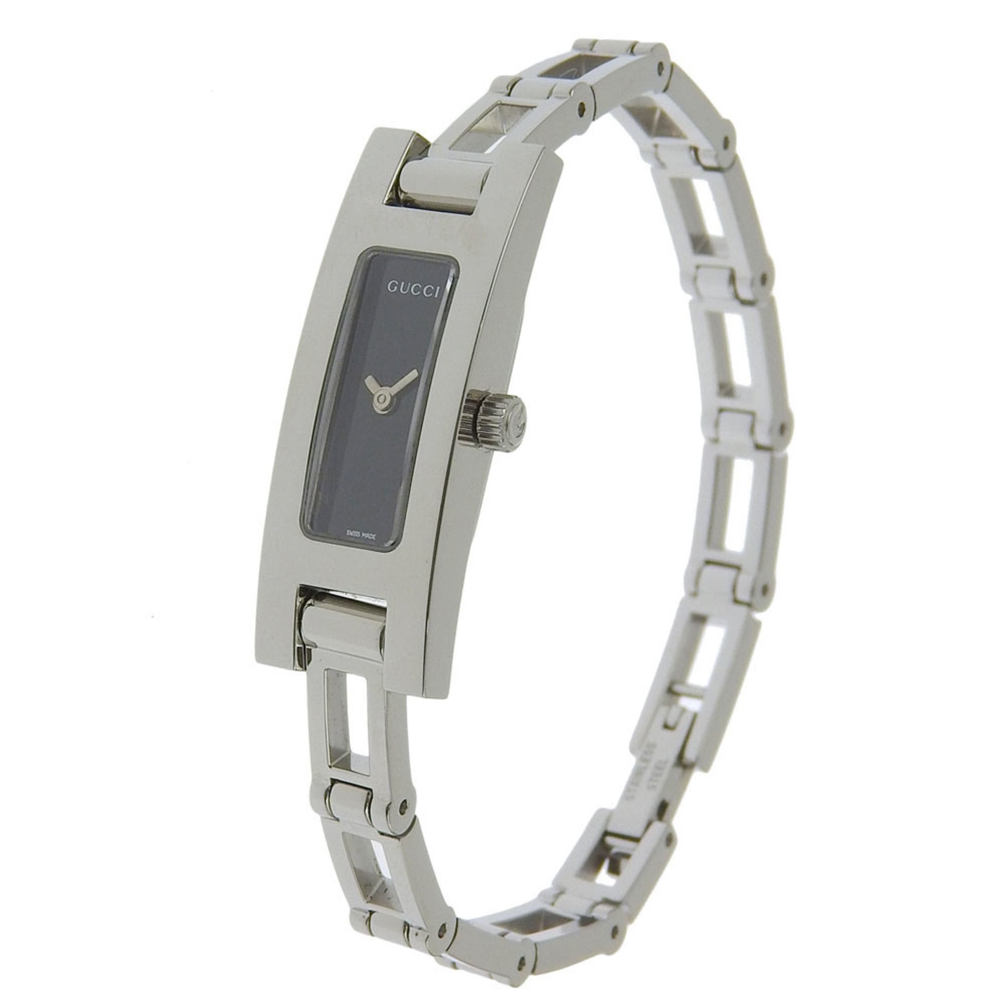 Gucci Gucci Watch 3900L Stainless Steel Quartz Analog Display Black Dial Women's Size ONE SIZE - 2 Thumbnail