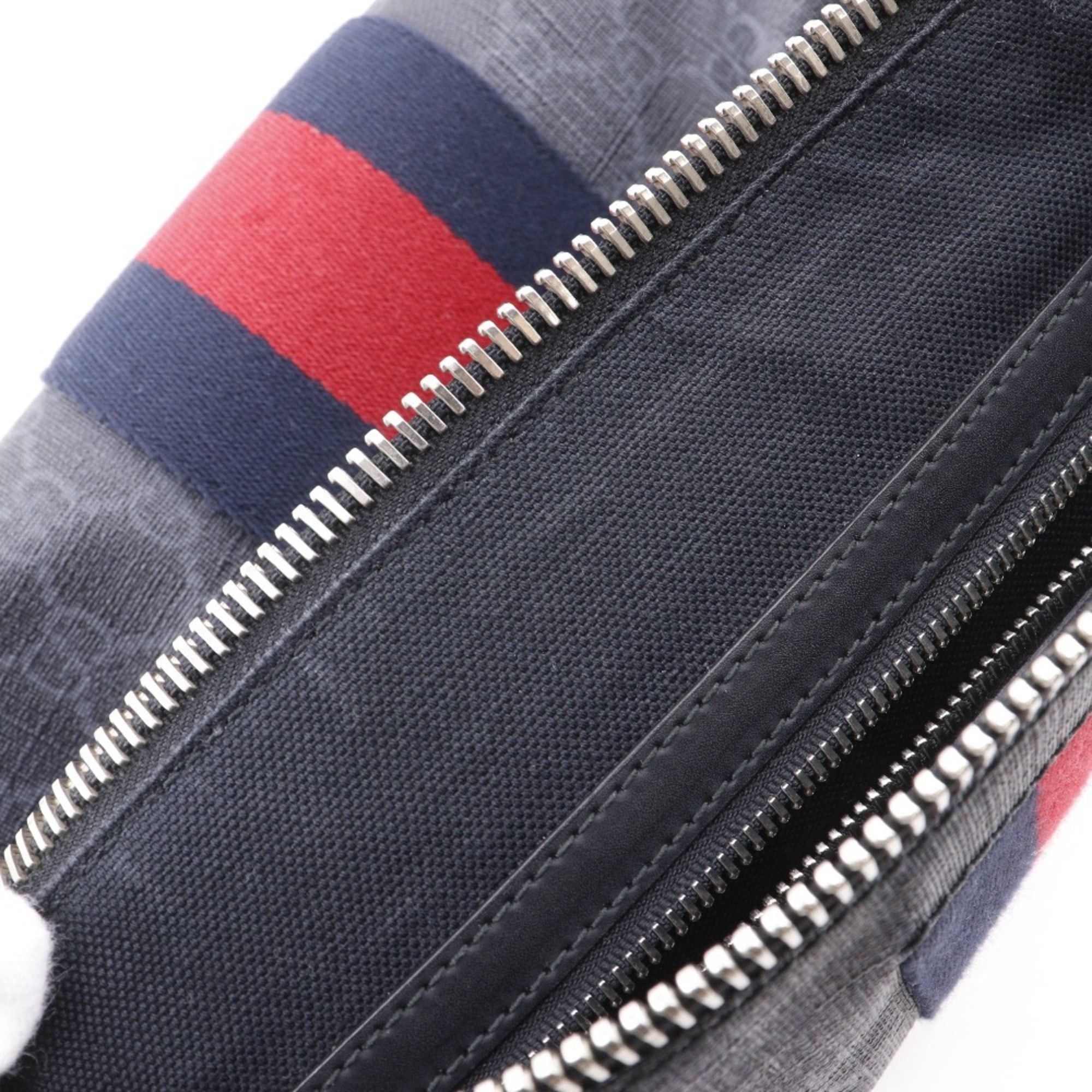 Gucci Gucci Messenger Bag Shoulder 474139 GG Supreme Canvas Black Crossbody A4 Zipper Unisex Size ONE SIZE - 11 Thumbnail