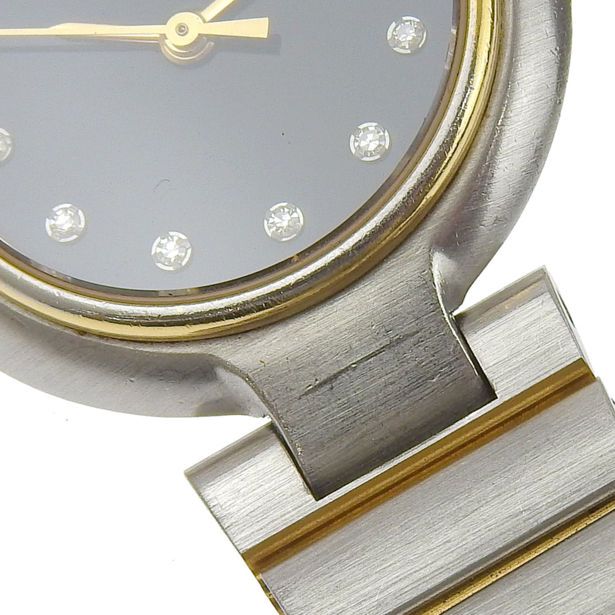 Alfred Dunhill Dunhill Millennium Watch 12P Diamond Stainless Steel x Gold Plated Quartz Analog Display Black Dial Ladies Size ONE SIZE - 7 Thumbnail