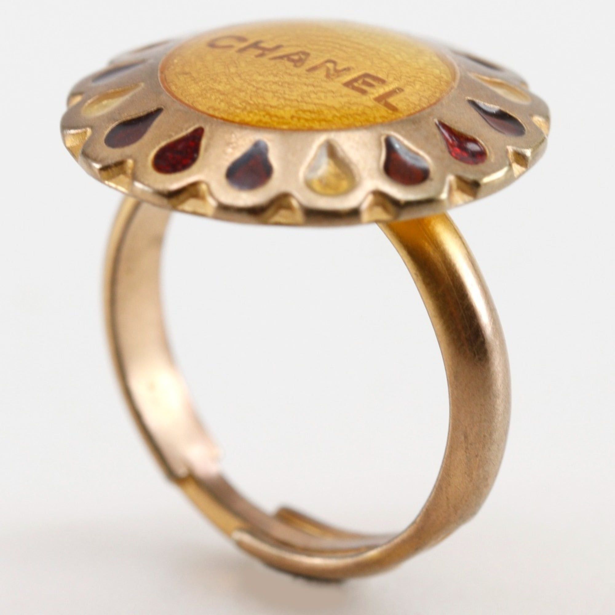 Chanel CHANEL Flower motif ring, size 13, free size, gold plated, 1999, 99A, flower, approximately 4.5g, flower motif, women's Size ONE SIZE - 3 Thumbnail