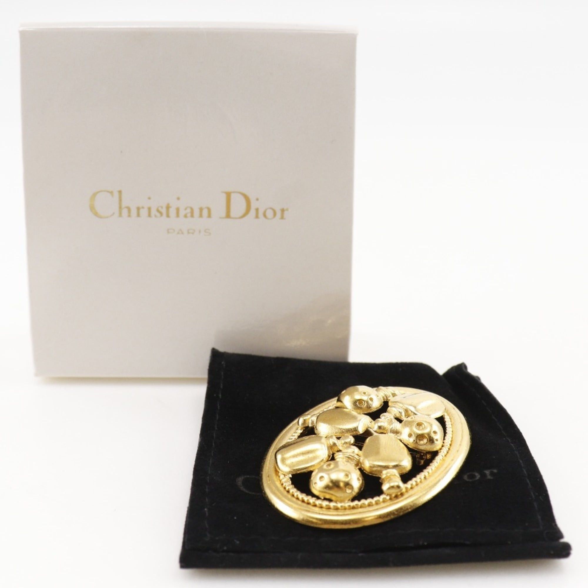 Dior Christian Dior Perfume Bottle Brooch Motif Gold Plated Approx. 17g Women's Size ONE SIZE - 8 Thumbnail