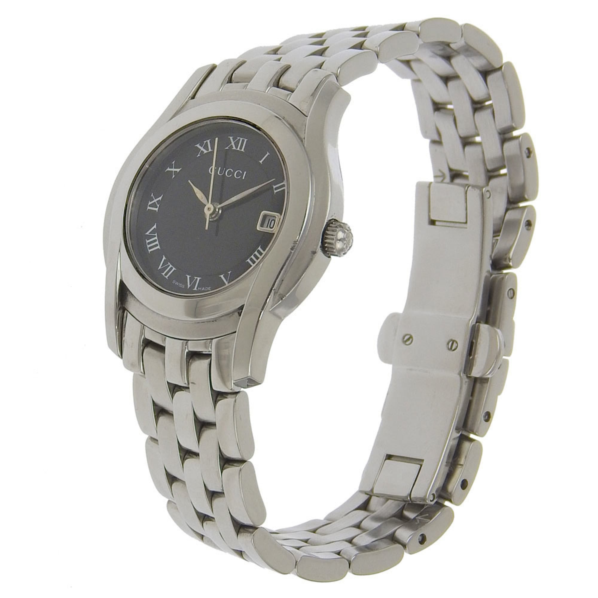 Gucci Gucci Watch 5500L Stainless Steel Quartz Analog Display Black Dial Women's Size ONE SIZE - 2 Thumbnail