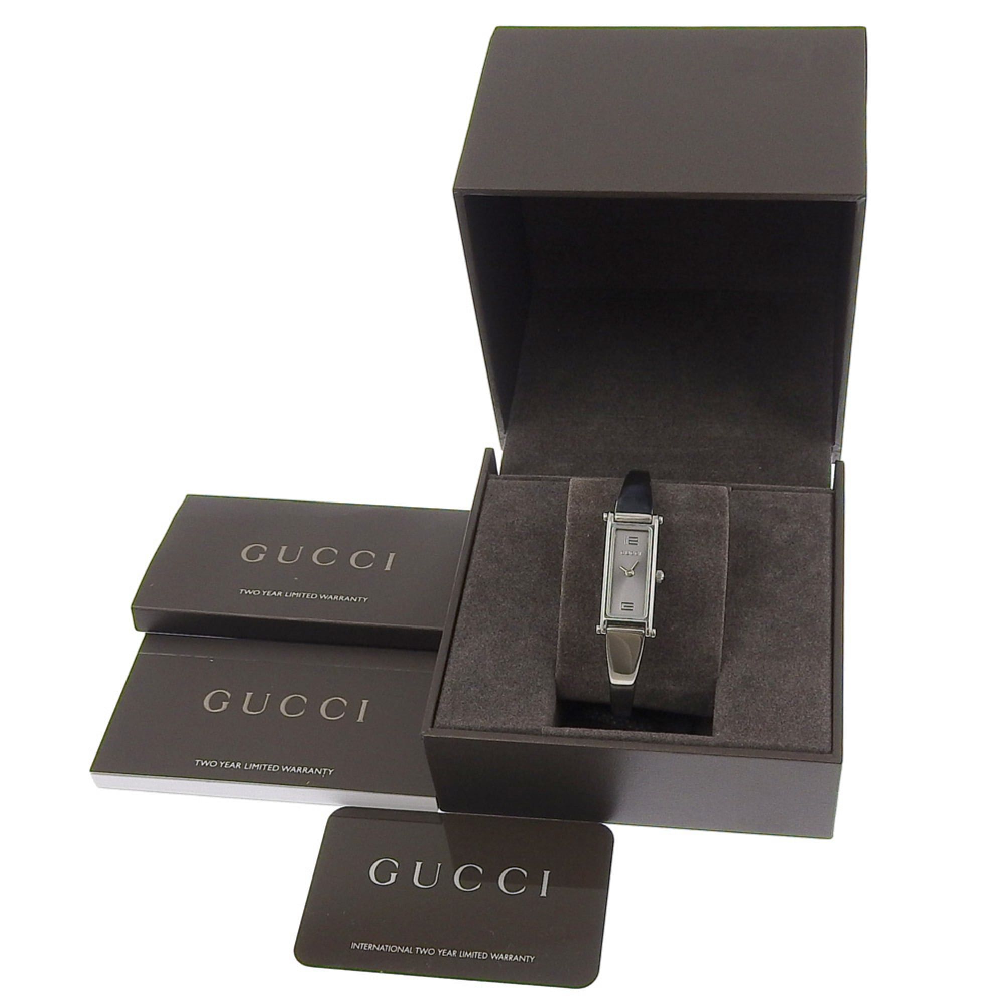Gucci Gucci Watch 1500L Stainless Steel Quartz Analog Display Gray Dial Women's Size ONE SIZE - 7 Thumbnail