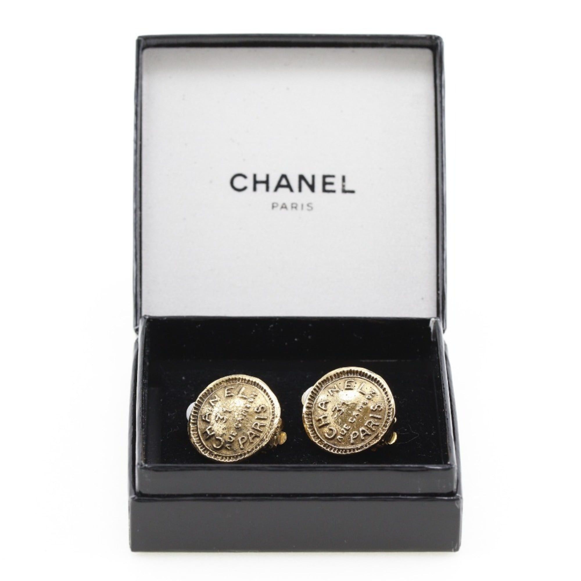 Chanel CHANEL 31 RUE CAMBON Cambon Earrings Vintage Gold Plated Made in France Approx. 10.2g Women's Size ONE SIZE - 9 Thumbnail