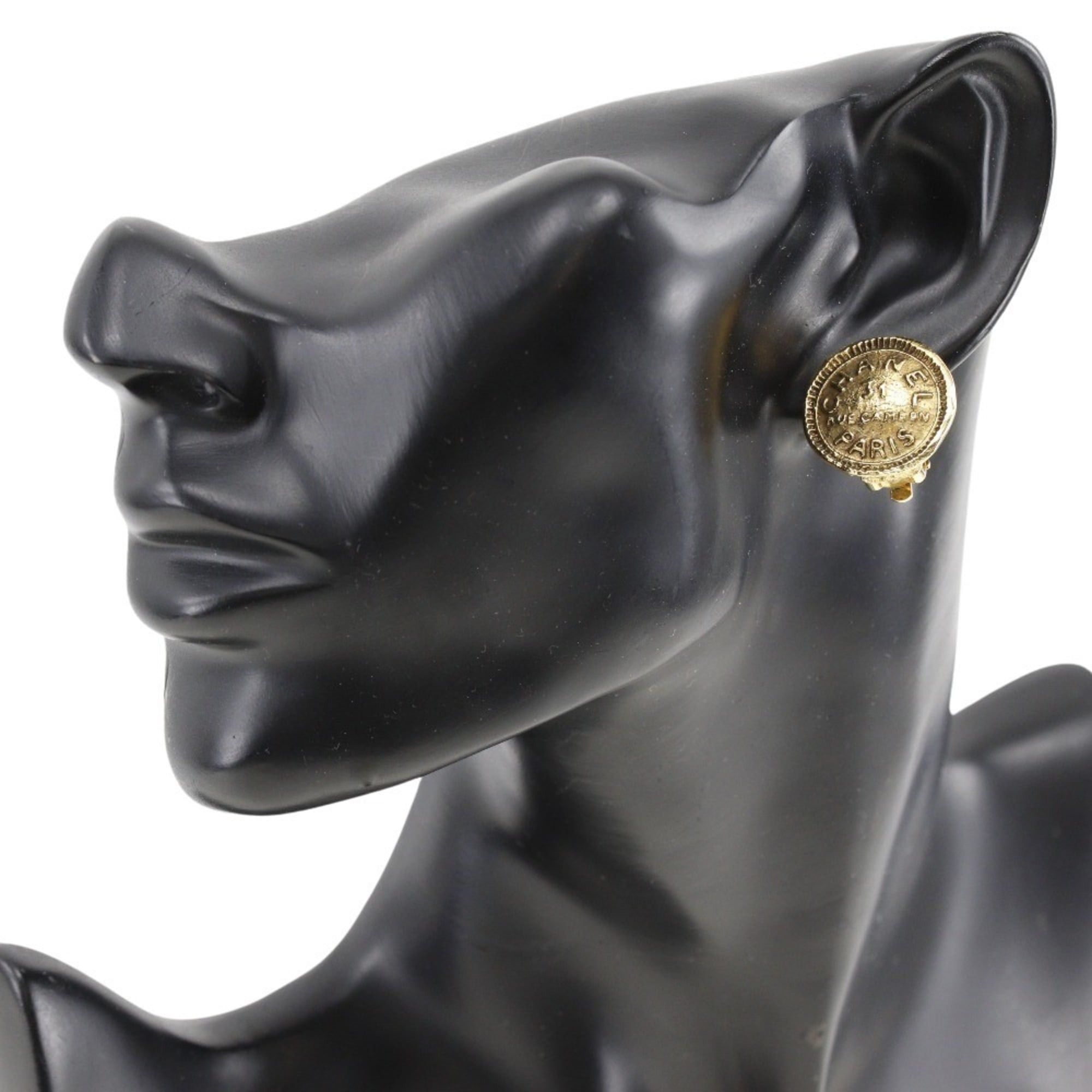 Chanel CHANEL 31 RUE CAMBON Cambon Earrings Vintage Gold Plated Made in France Approx. 10.2g Women's Size ONE SIZE - 2 Thumbnail