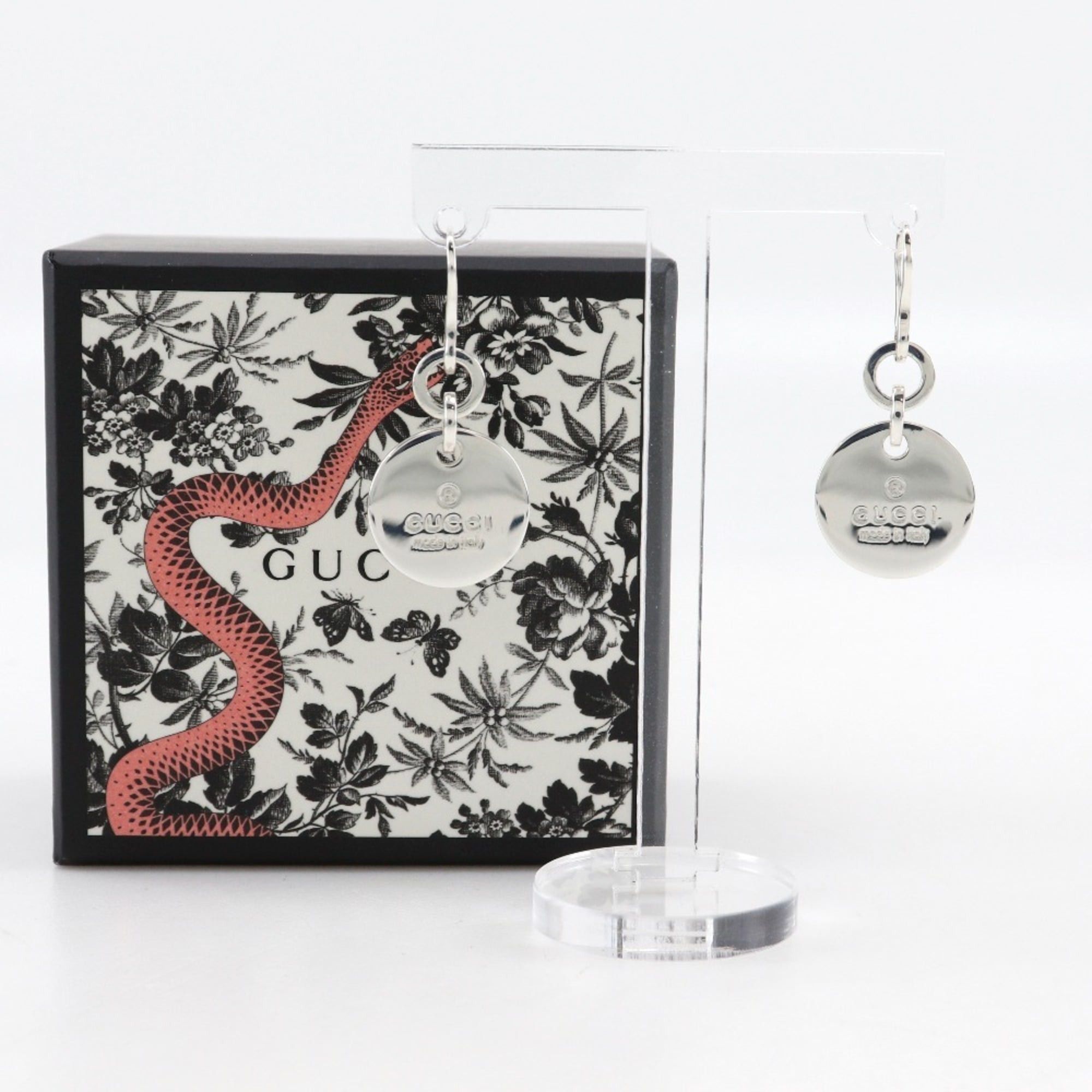 Gucci Gucci Trademark Earrings Logo Round Silver 925 Approx. 12.1g Women's Size ONE SIZE - 7 Thumbnail