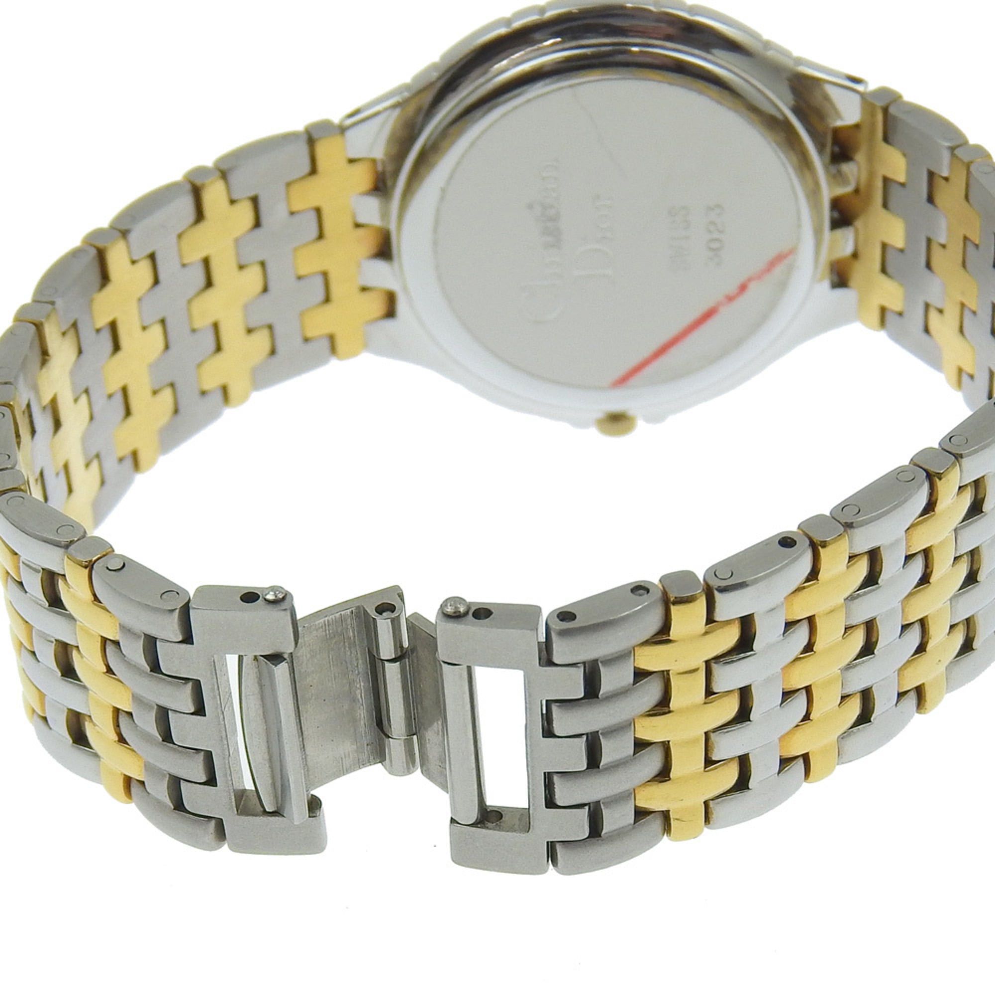 Dior Christian Dior Combination Watch 3023 Stainless Steel x Gold Plated Quartz Analog Display White Dial Boys Size ONE SIZE - 8 Thumbnail