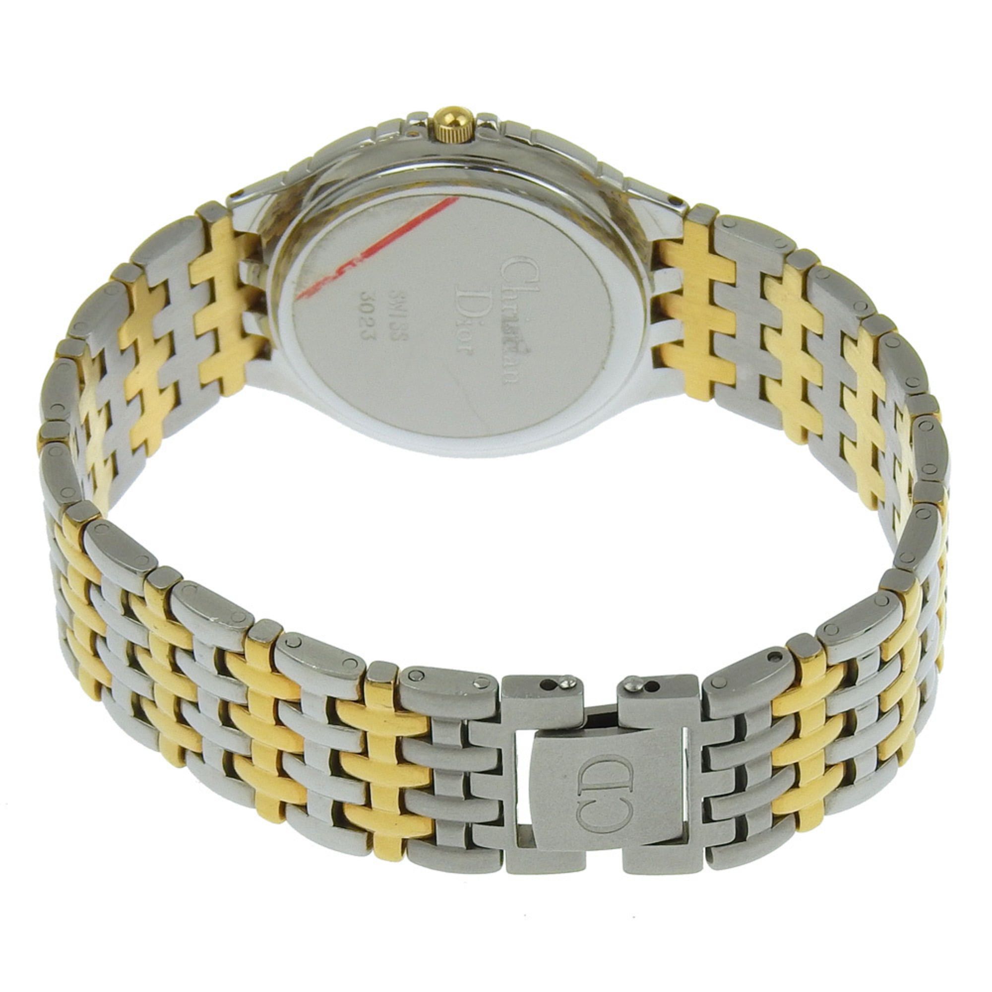 Dior Christian Dior Combination Watch 3023 Stainless Steel x Gold Plated Quartz Analog Display White Dial Boys Size ONE SIZE - 5 Thumbnail