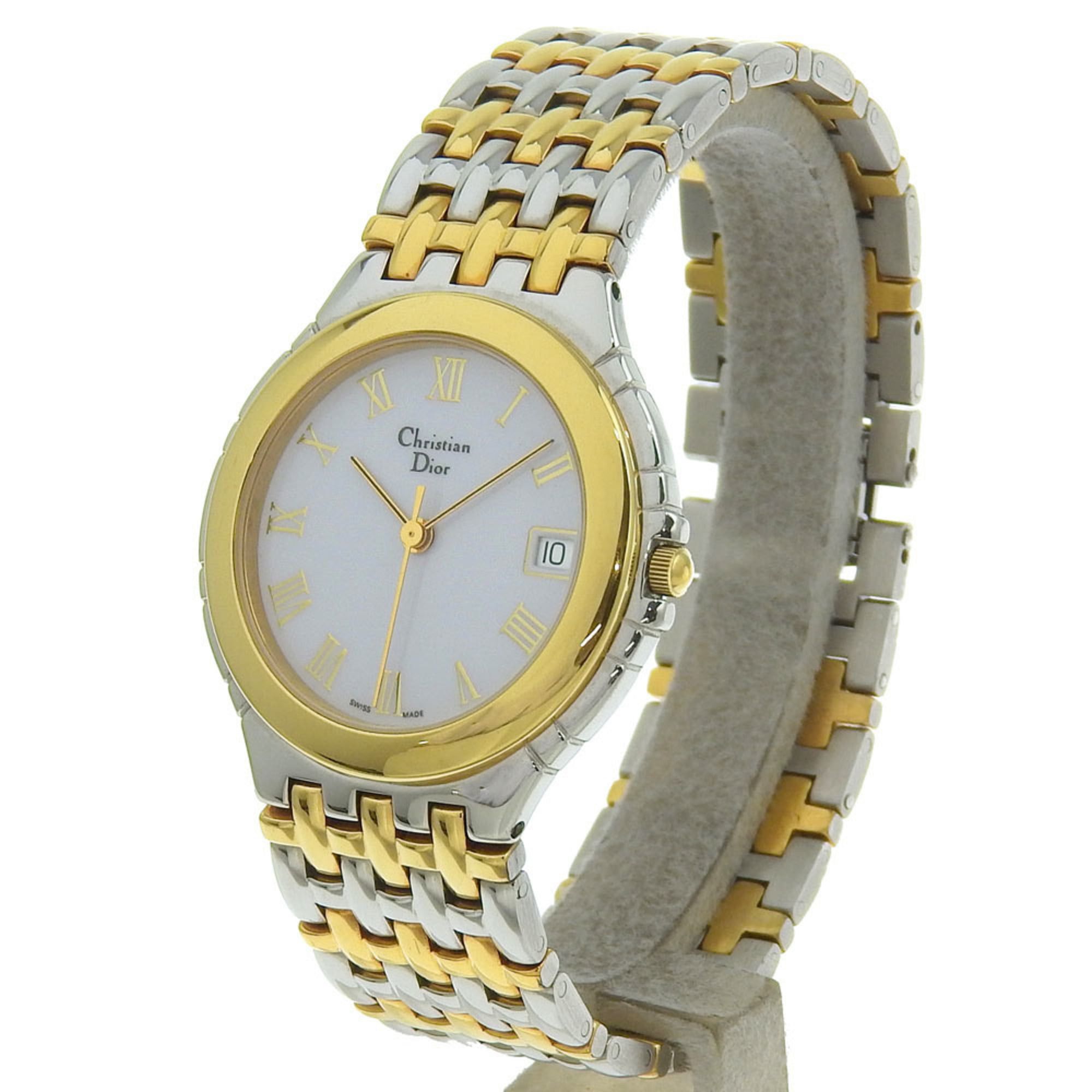 Dior Christian Dior Combination Watch 3023 Stainless Steel x Gold Plated Quartz Analog Display White Dial Boys Size ONE SIZE - 2 Thumbnail