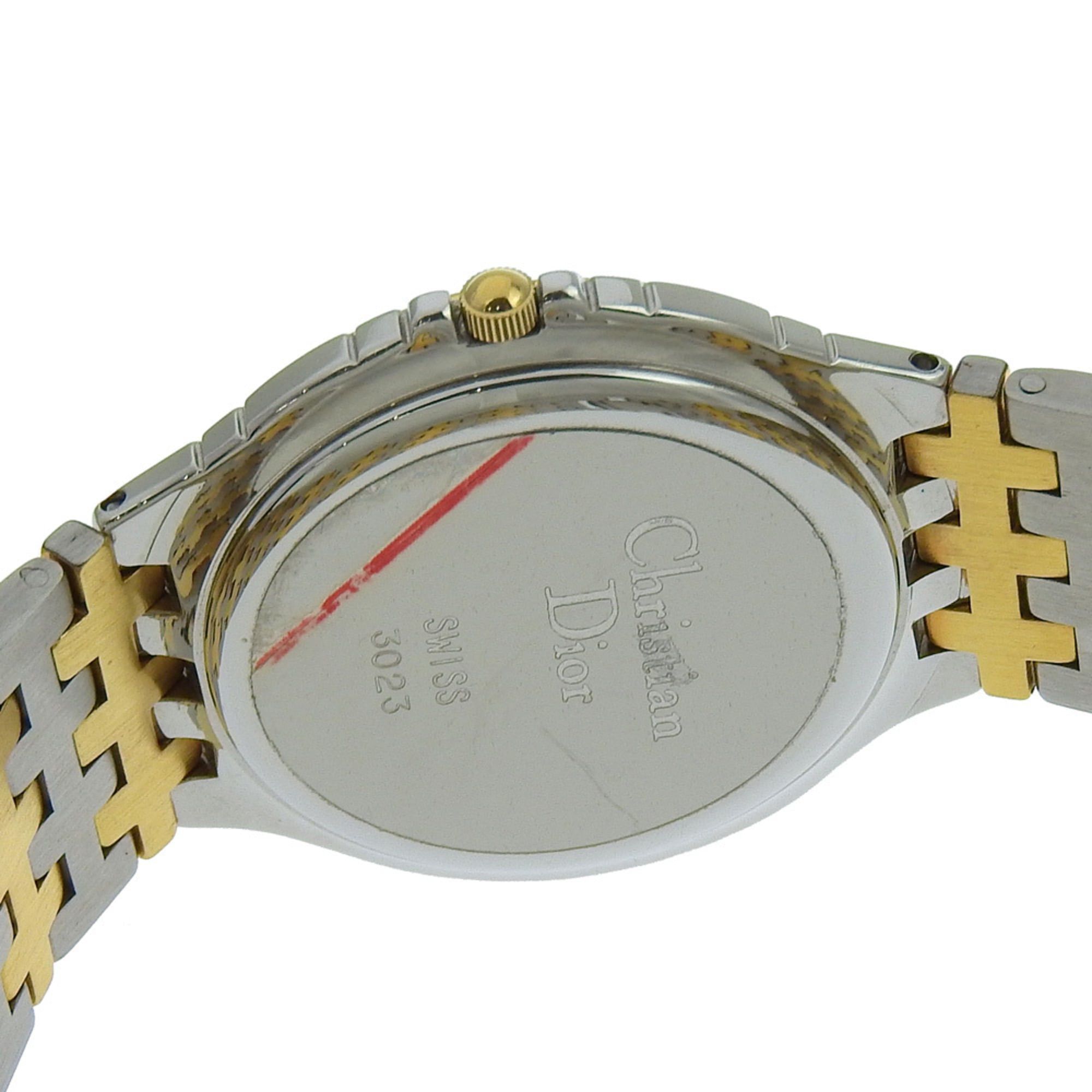 Dior Christian Dior Combination Watch 3023 Stainless Steel x Gold Plated Quartz Analog Display White Dial Boys Size ONE SIZE - 6 Thumbnail