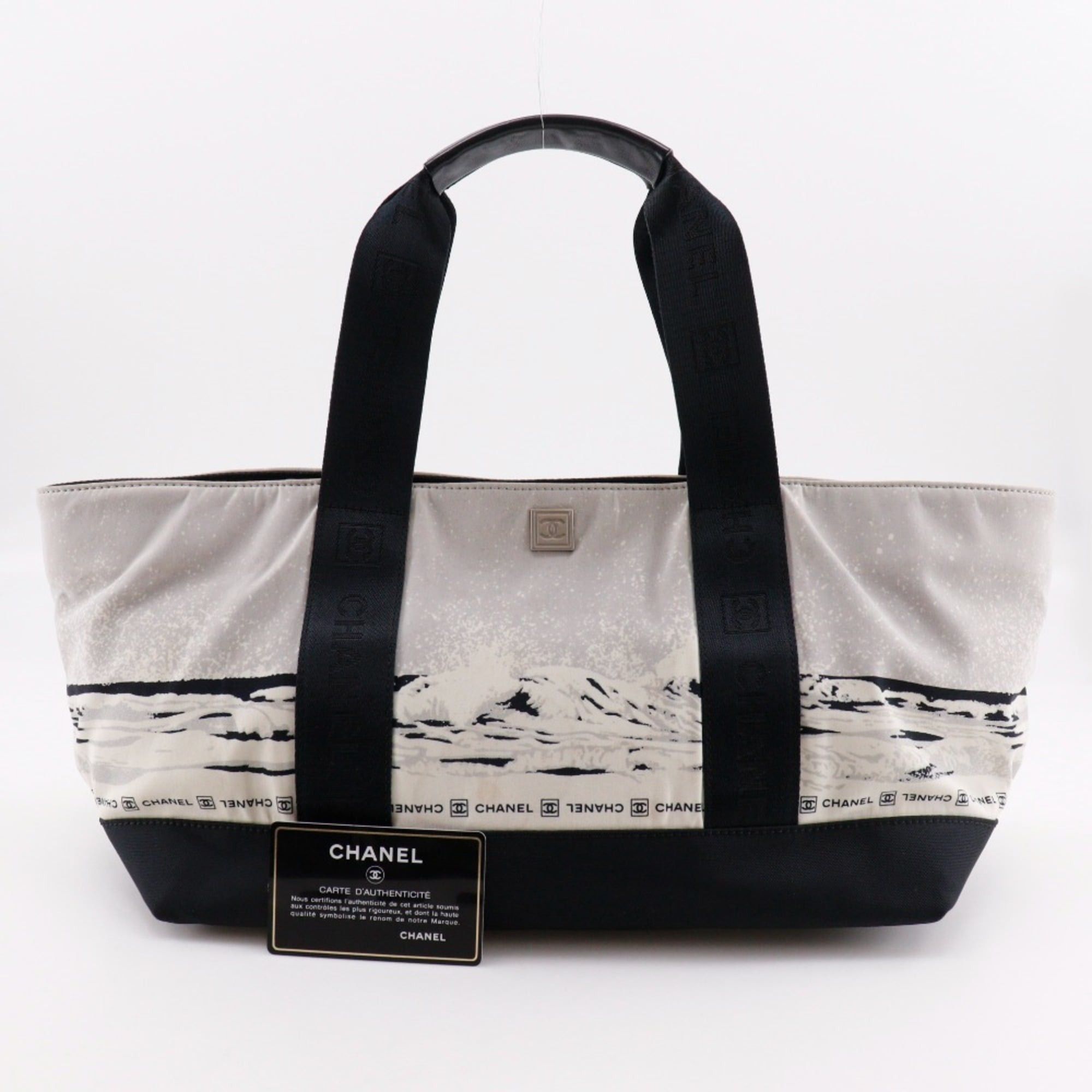 Chanel Chanel High Summer Handbag Sports Line Nylon Made in Italy Black Tote Bag A5 Snap Button Women's Size ONE SIZE - 20 Thumbnail