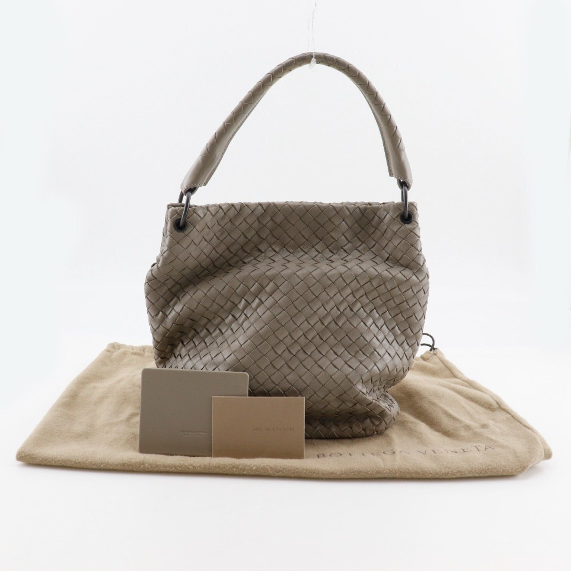 Bottega Veneta Bottega Veneta Bucket-shaped shoulder bag Intrecciato lambskin grey Shoulder A5 Magnetic type Bucket Women's Size ONE SIZE - 19 Thumbnail