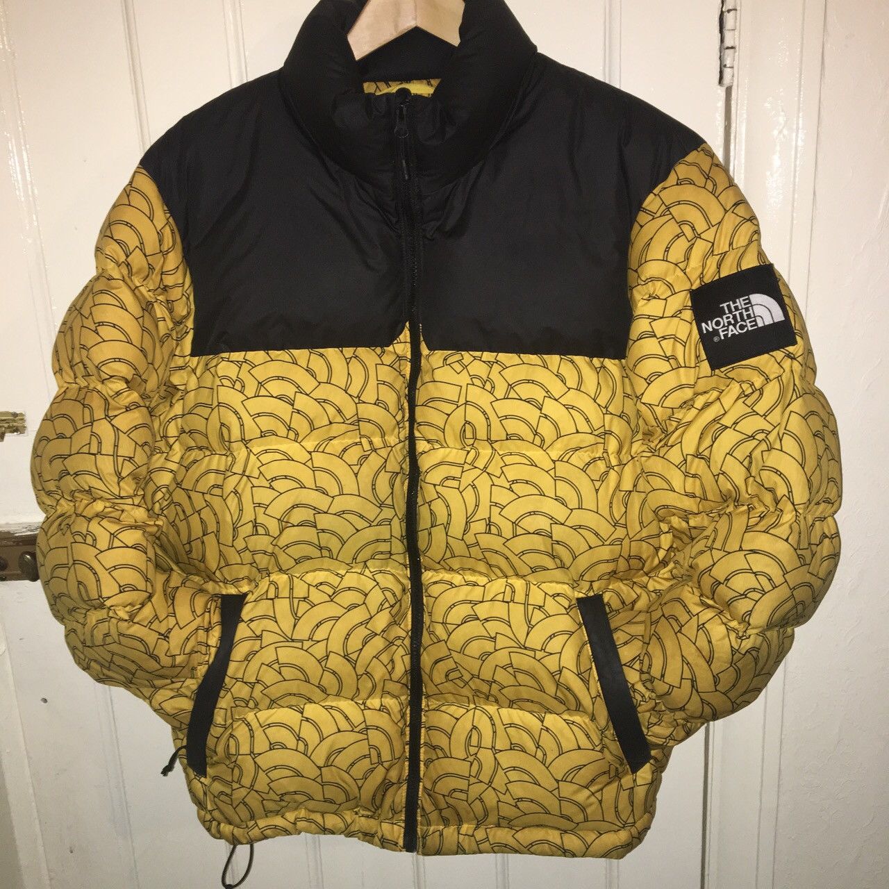 The north face hot sale nuptse yellow dome