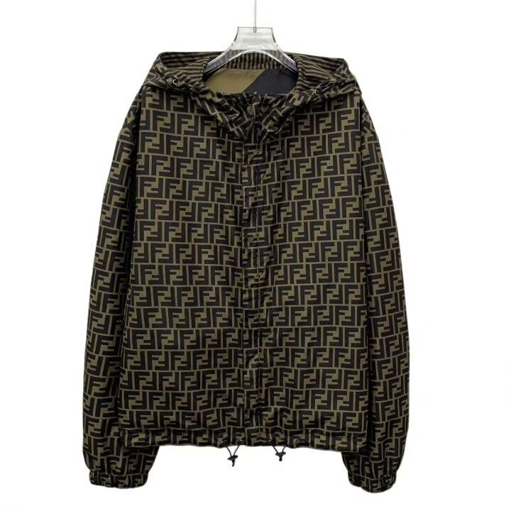 Fendi fendi logo hooded jacket with stripes Size US L / EU 52-54 / 3 - 3 Thumbnail