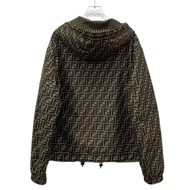 Fendi fendi logo hooded jacket with stripes Size US L / EU 52-54 / 3 - 4 Thumbnail