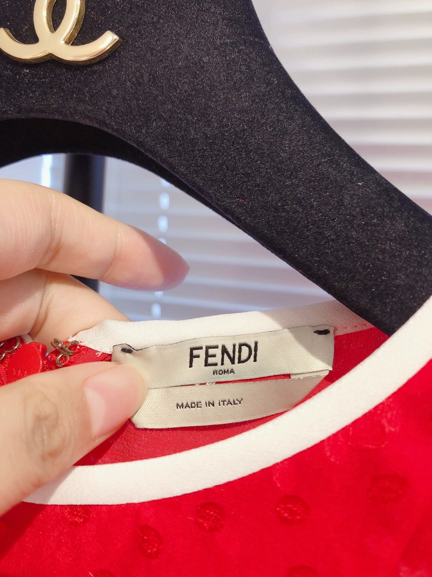 Fendi FENDI Silk Polka Dot Embroidered Dress Size 38 - 7 Thumbnail