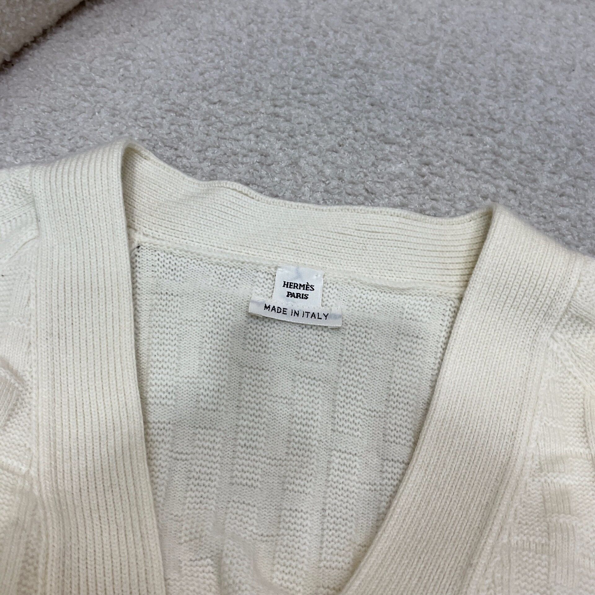 Hermes Hermes 23SS White Knit Cardigan Size36 Size US S / EU 44-46 / 1 - 5 Thumbnail