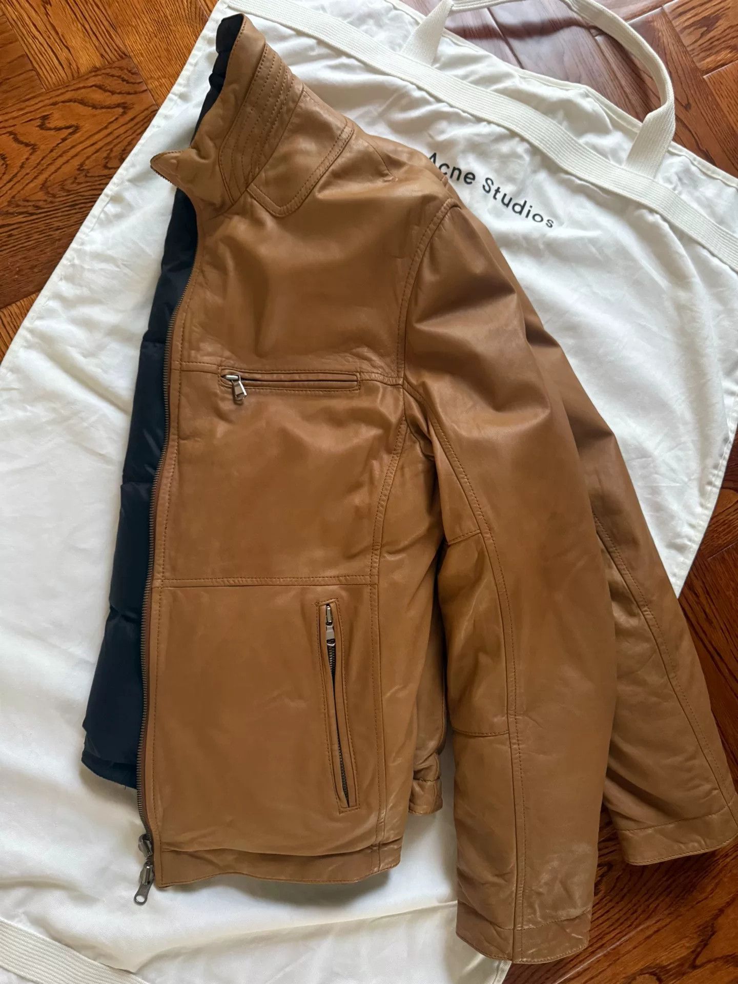 Brunello Cucinelli men’s down leather jacket with hood Size US M / EU 48-50 / 2 - 9 Thumbnail