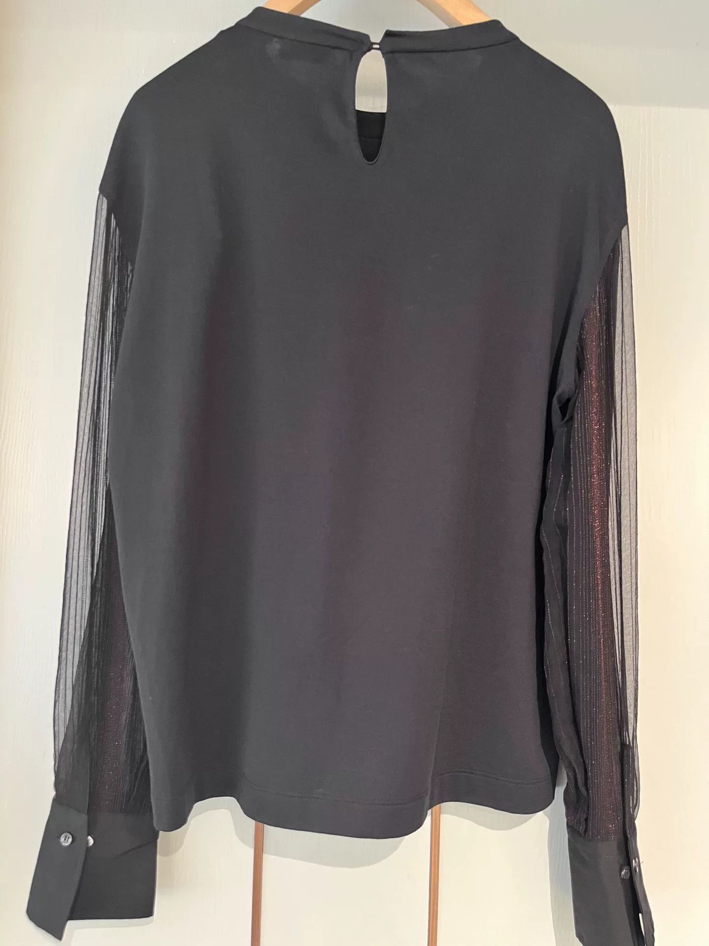 Brunello Cucinelli Brunello Cucinelli Organza Long-Sleeve Top Size US L / EU 52-54 / 3 - 2 Thumbnail