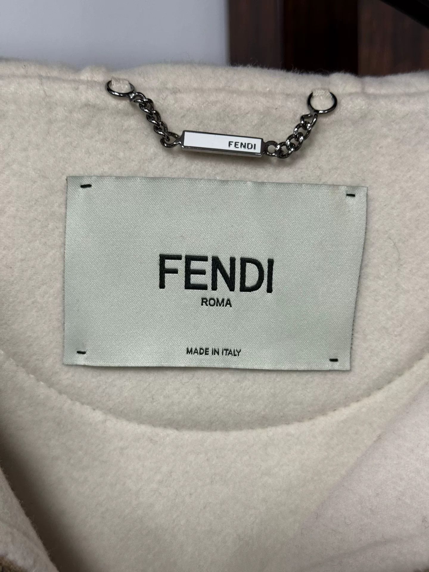 Fendi Fendi Beige Wool Coat with Pockets Size US M / EU 48-50 / 2 - 3 Thumbnail