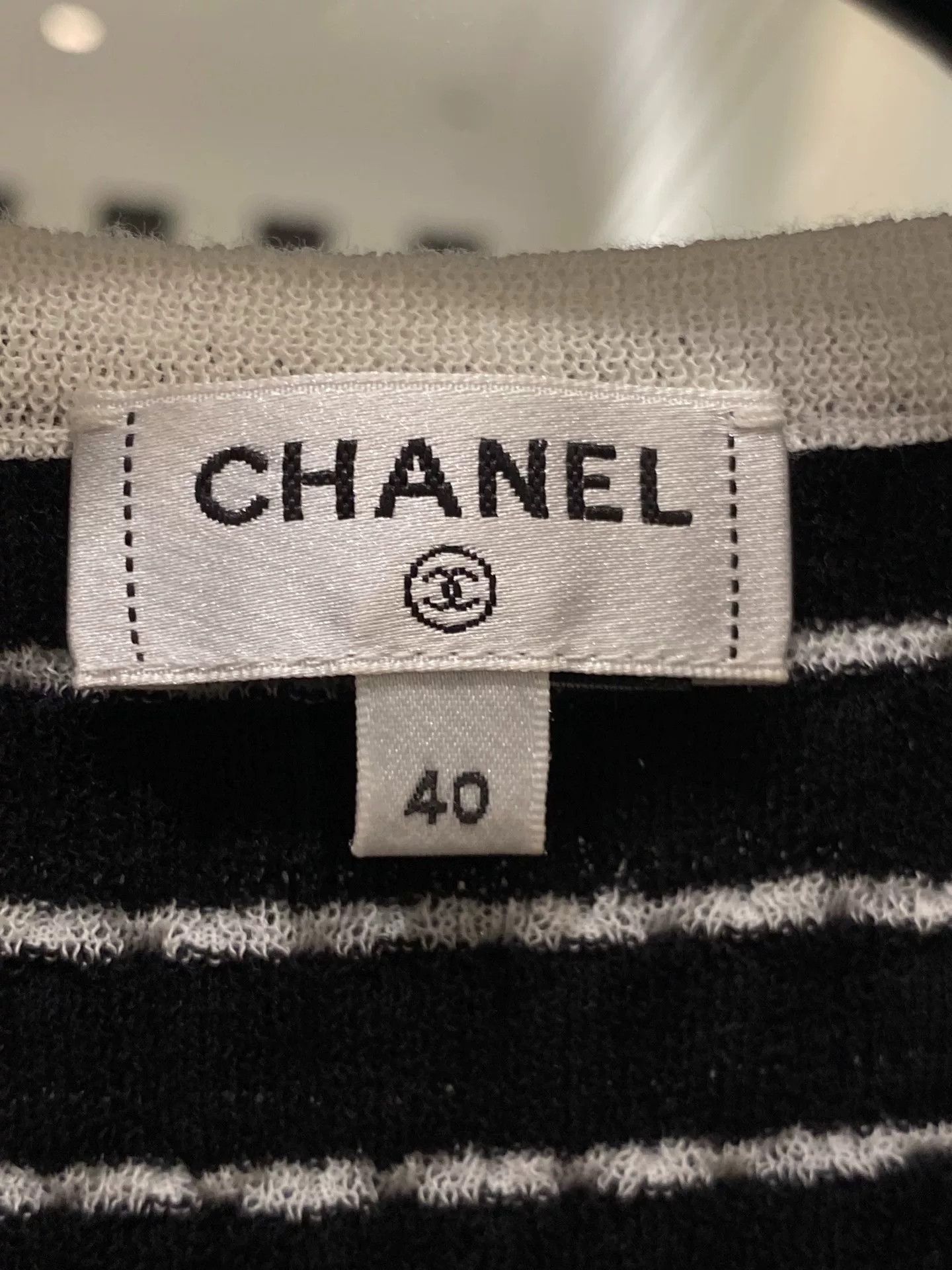 Chanel Chanel 2024 Black Stripe Sleeveless Top Size US XL / EU 56 / 4 - 2 Thumbnail