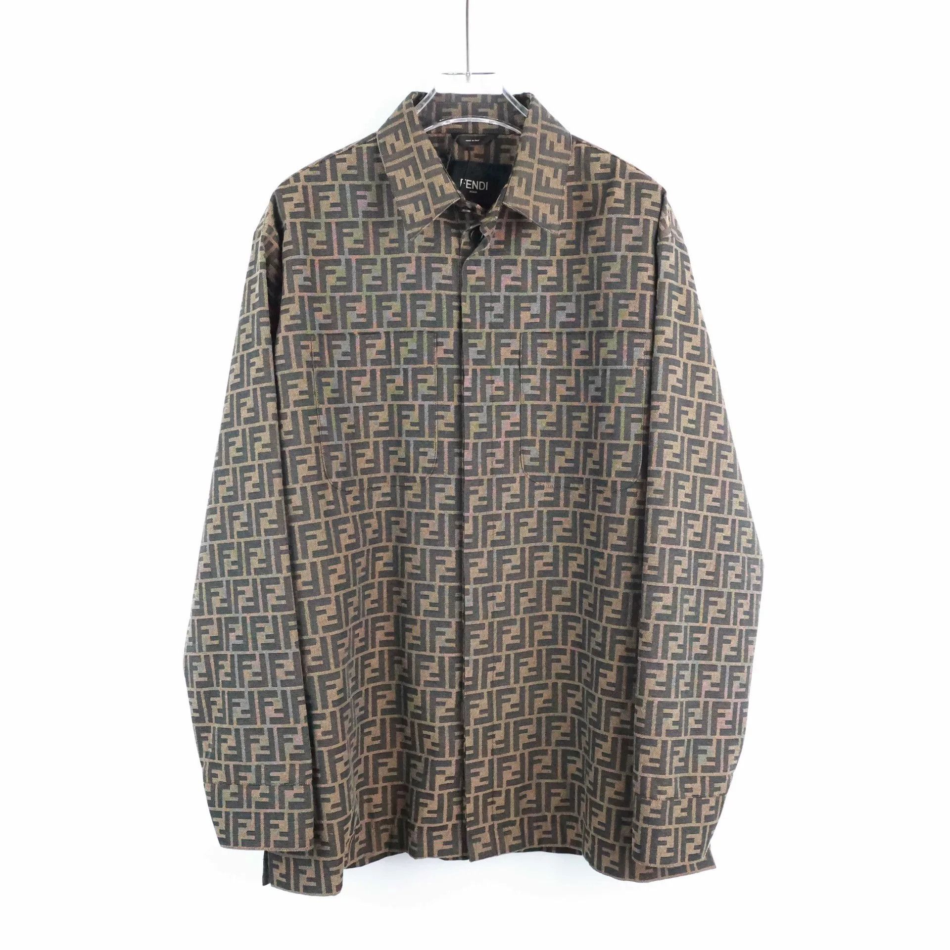 Fendi fendi ss22 logo print polo jacket Size US L / EU 52-54 / 3 - 2 Thumbnail