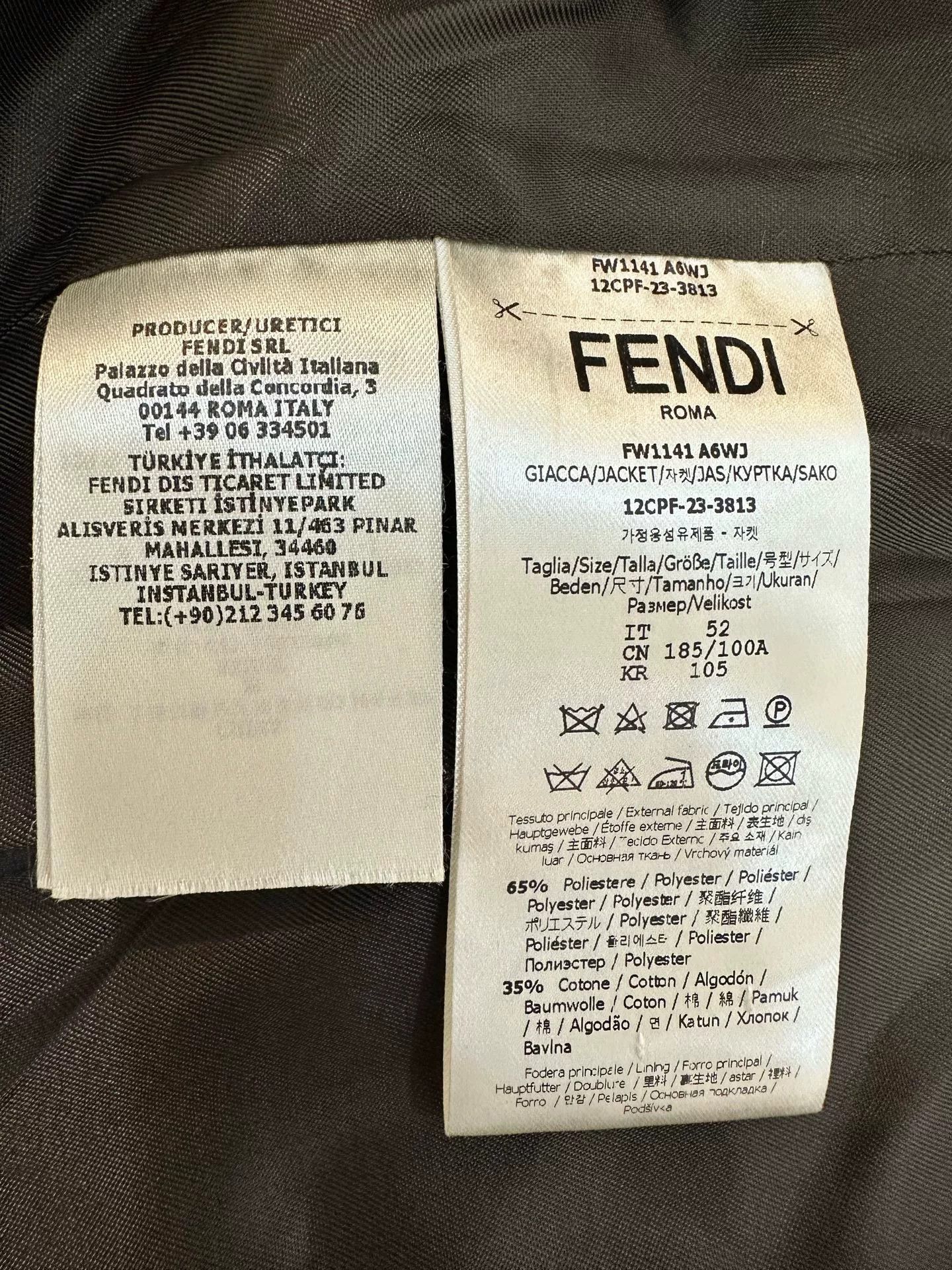 Fendi fendi ss22 logo print polo jacket Size US L / EU 52-54 / 3 - 5 Thumbnail