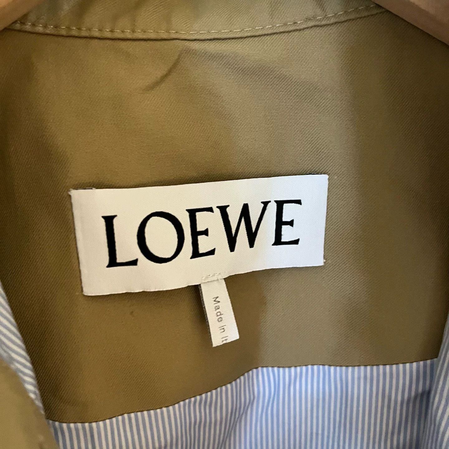 Loewe beige and blue striped hooded casual coat Size US S / EU 44-46 / 1 - 5 Thumbnail