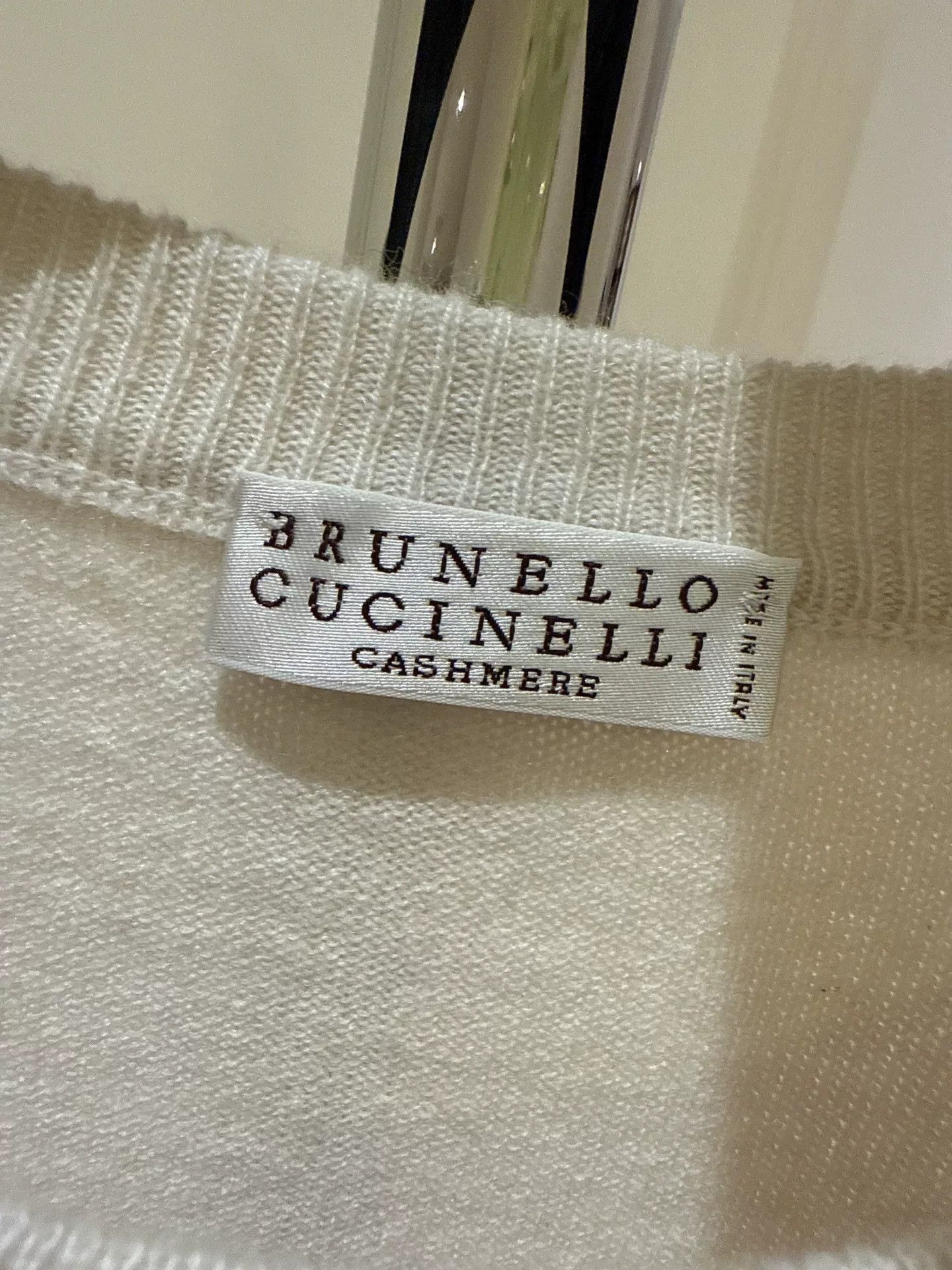 Brunello Cucinelli Brunello Cucinelli Oatmeal Sequin Sweater S Size US S / EU 44-46 / 1 - 8 Thumbnail