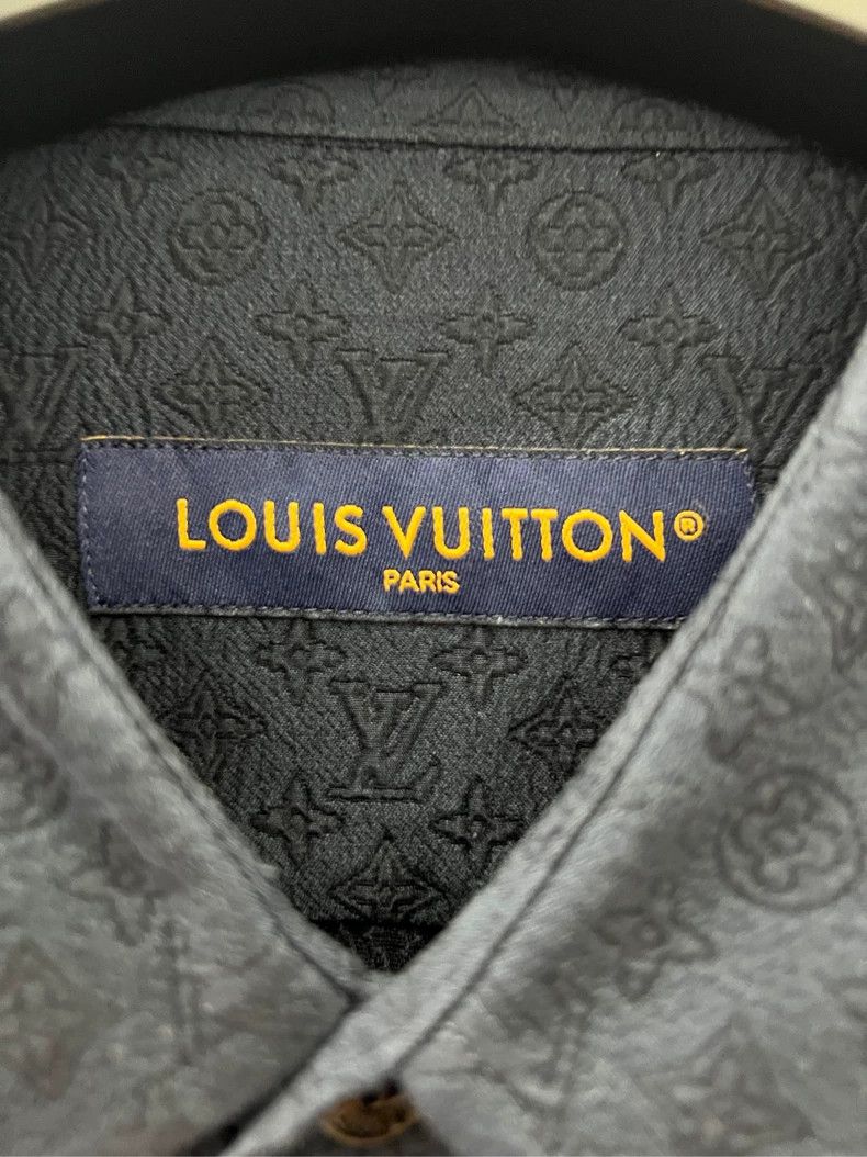 Louis Vuitton Louis Vuitton Navy Monogram Short Sleeve Shirt Size US L / EU 52-54 / 3 - 4 Thumbnail