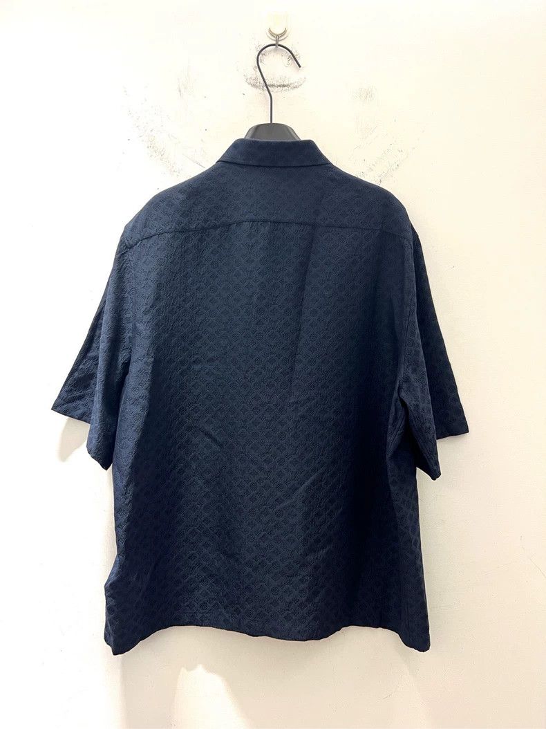 Louis Vuitton Louis Vuitton Navy Monogram Short Sleeve Shirt Size US L / EU 52-54 / 3 - 2 Thumbnail
