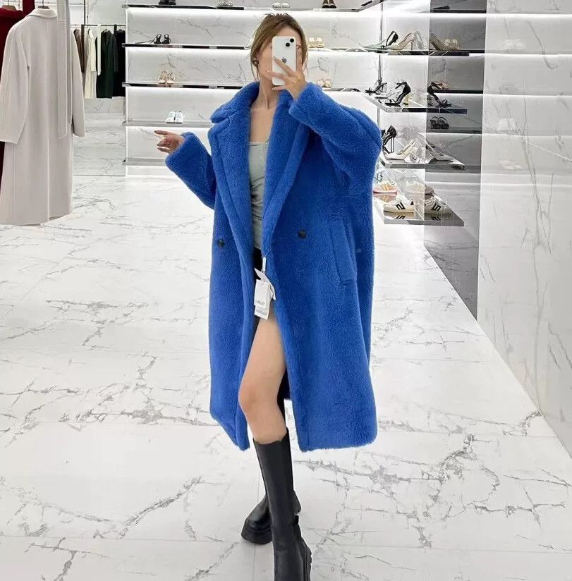 Max Mara maxmara deep blue teddy wool coat Size US S / EU 44-46 / 1 - 7 Thumbnail