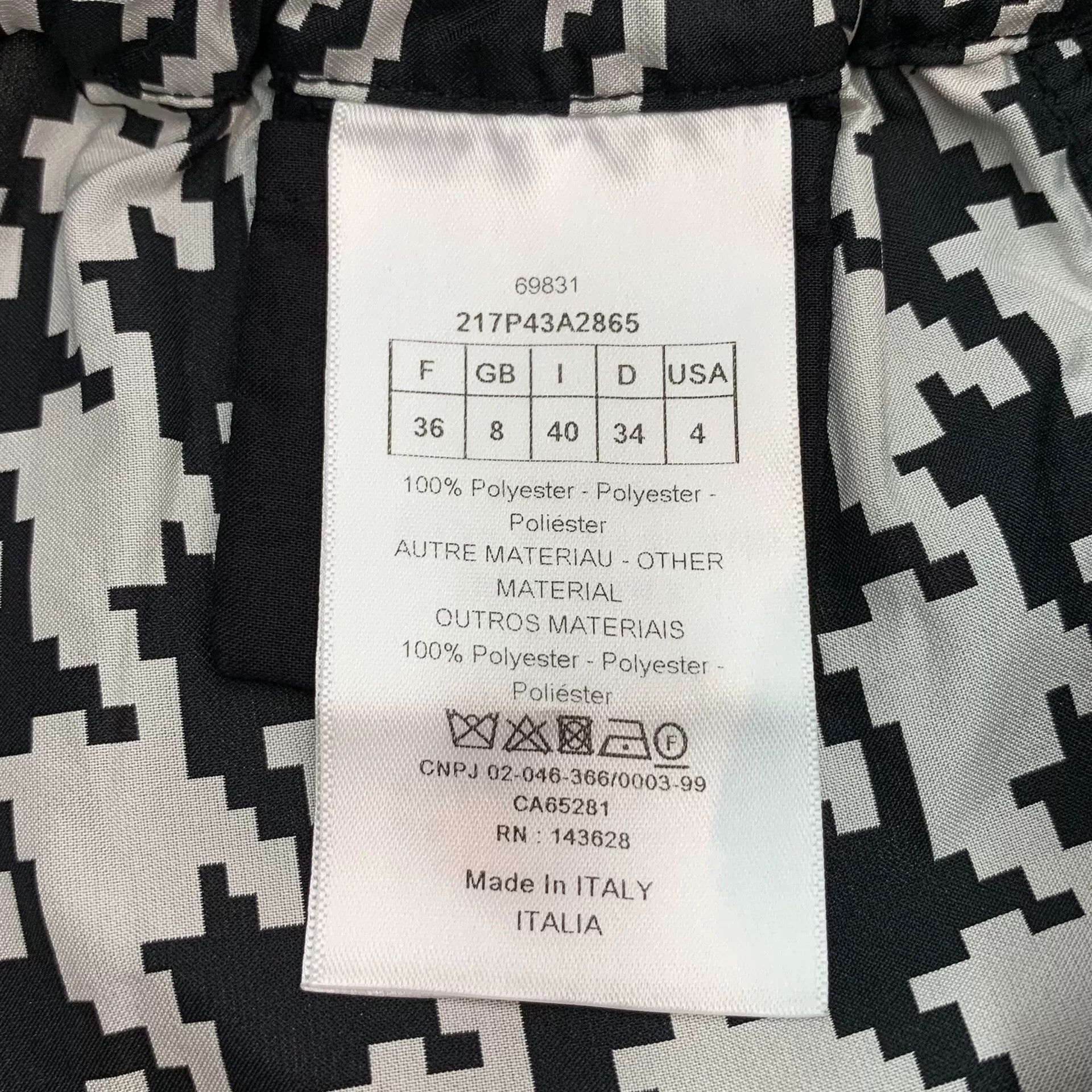 Dior black houndstooth print jogger pants XS Size US 26 / EU 42 - 8 Thumbnail
