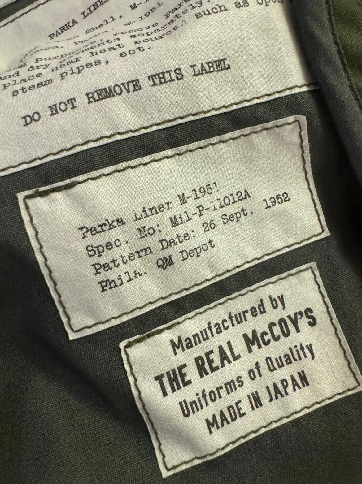 The Real McCoy's The Real McCOY's Parka M1951 L Size Size US L / EU 52-54 / 3 - 7 Thumbnail