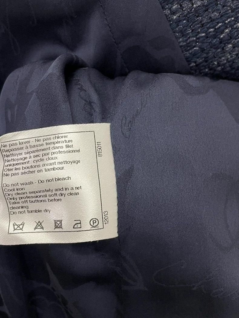 Chanel Chanel Blue Double-Breasted Jacket Size US S / EU 44-46 / 1 - 5 Thumbnail