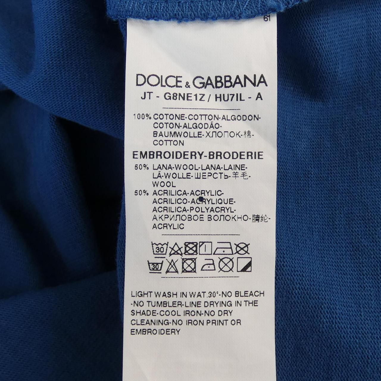 Dolce & Gabbana Dolce & Gabbana Dolce&Gabbana T-shirt Cotton T-Shirts G8NE1Z/HU7IL DUTY FREE for USA Size ONE SIZE - 3 Thumbnail
